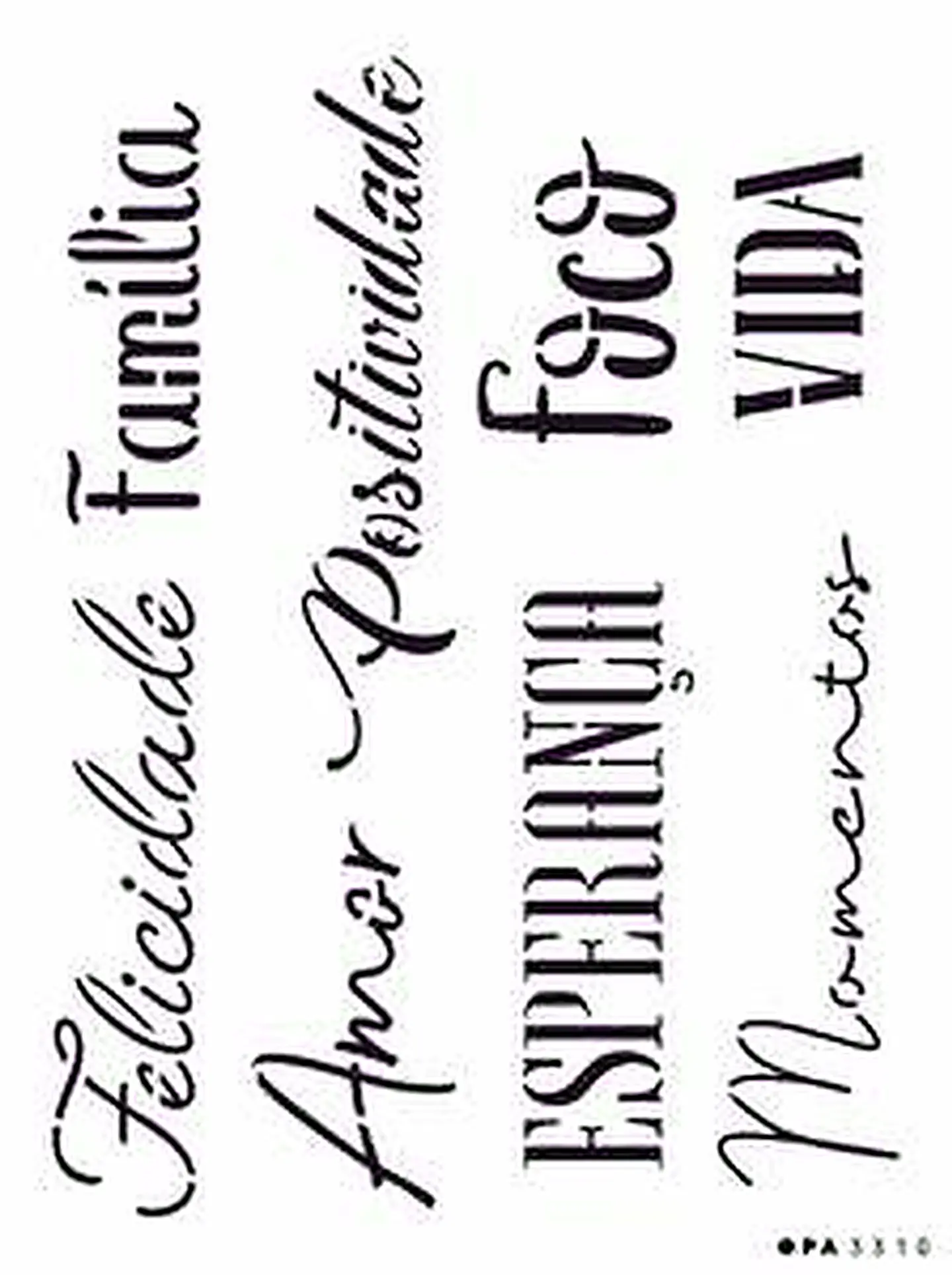 Stencil OPA 3310 — PALAVRAS LETTERING II 1