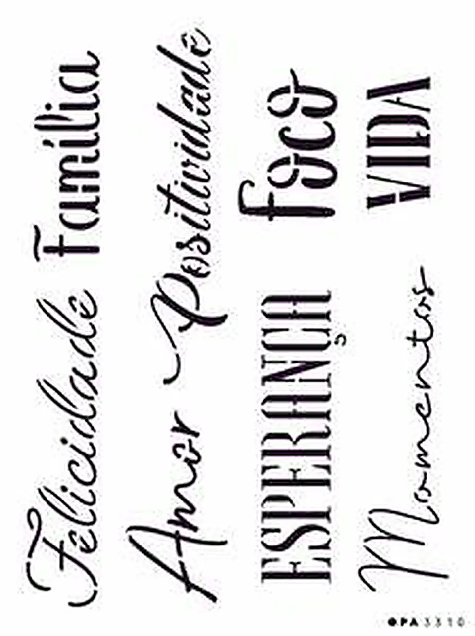 Stencil OPA 3310 — PALAVRAS LETTERING II 1