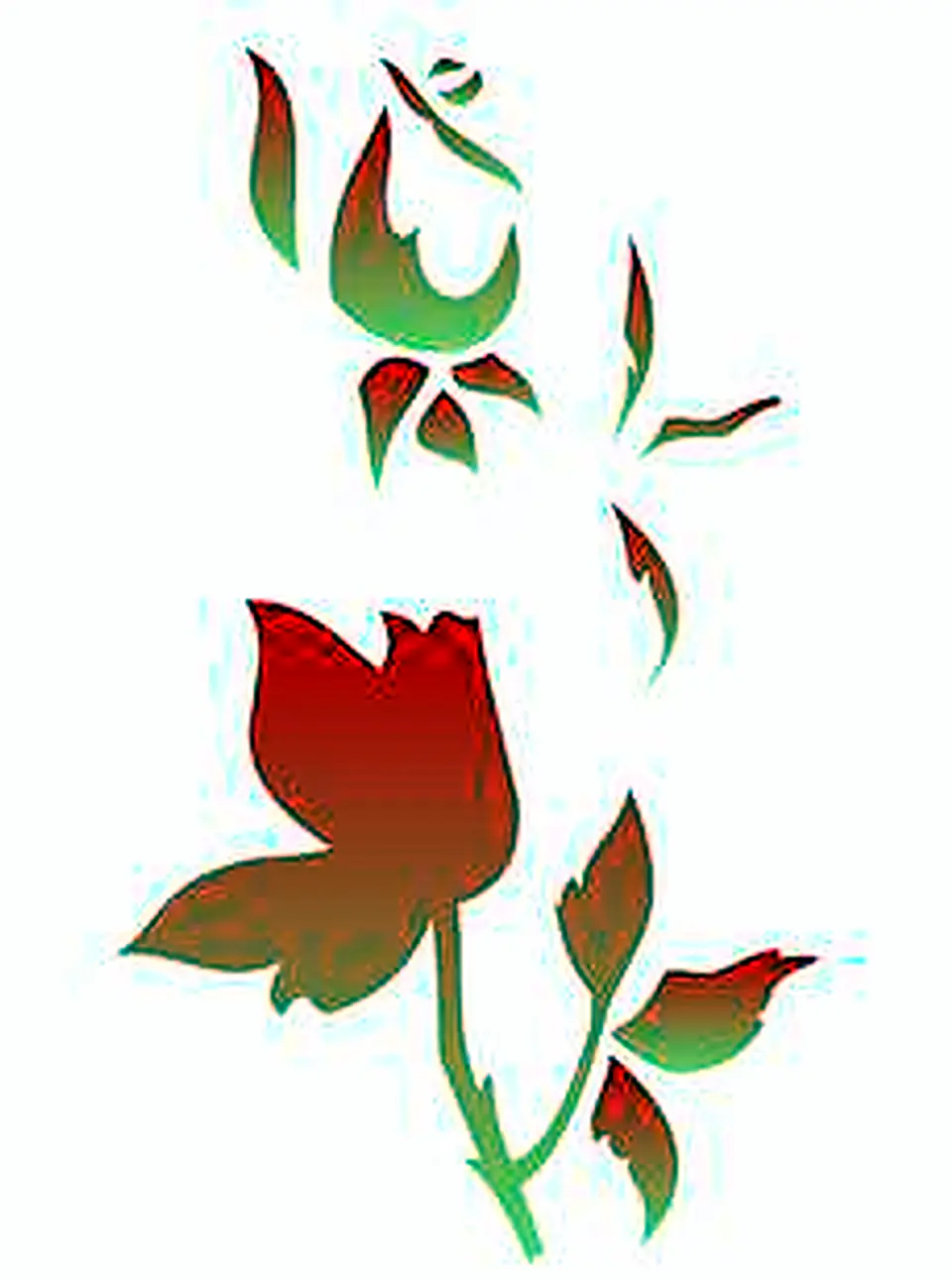 Stencil OPA 1883 — FLOR ROSA 1