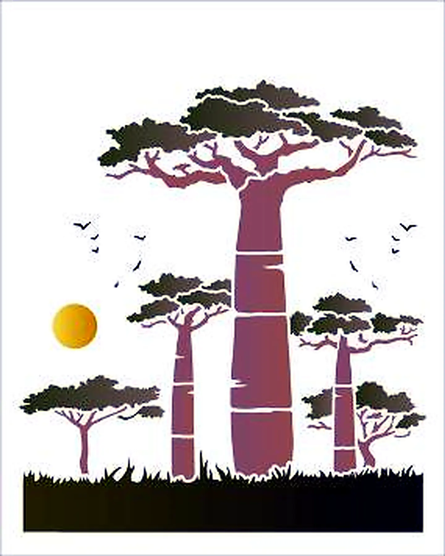 Stencil OPA 3433 — ÁFRICA BAOBÁ 1