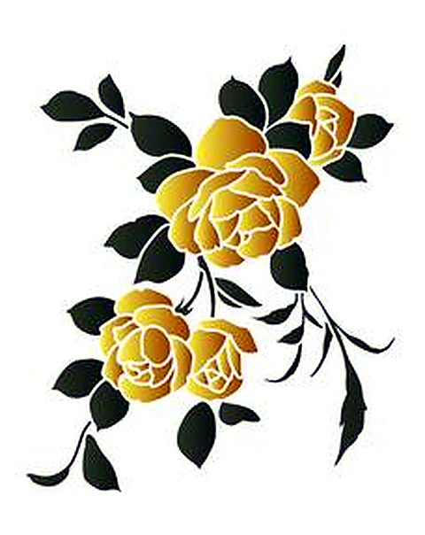 Stencil OPA 3392 — FLORES ROSAS II