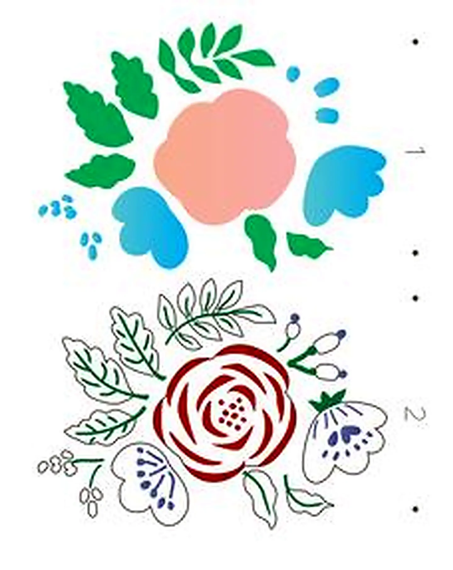 Stencil OPA 3360 — FLOR ESTILIZADA II 1