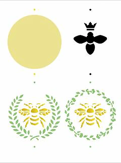 Stencil OPA 3044 — BRASÃO ABELHA