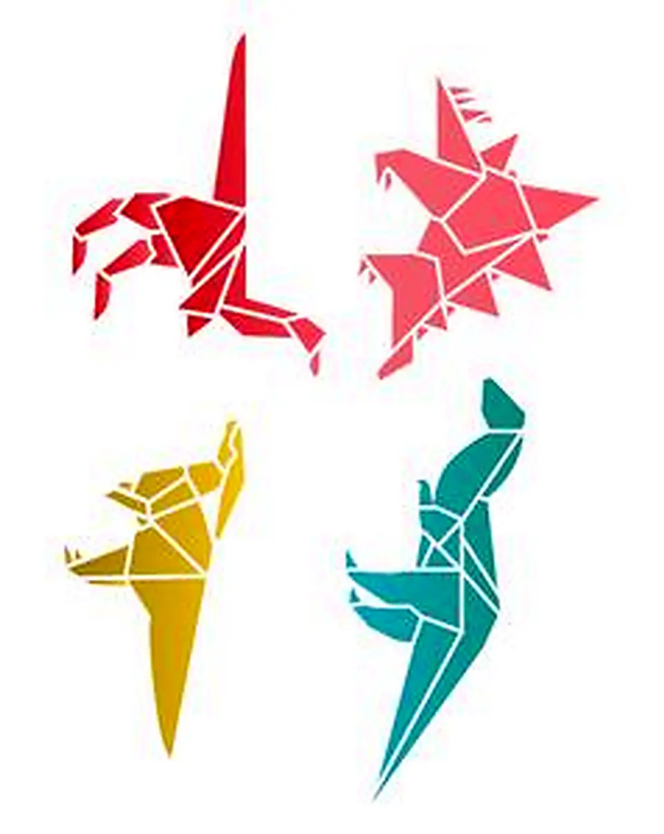 Stencil OPA 3121 — INFANTIL DINOSSAURO ORIGAMI 1
