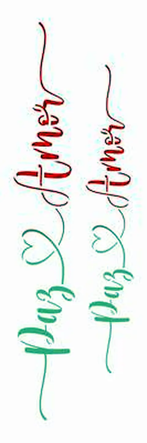 Stencil OPA 3135 — PALAVRAS LETTERING PAZ E AMOR