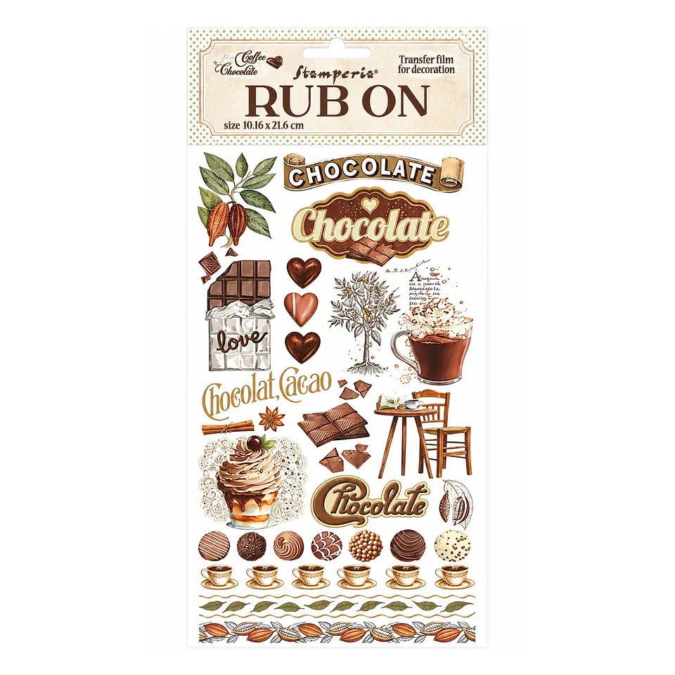 Rub-on Stamperia — Coffee and Chocolate — Elements 1