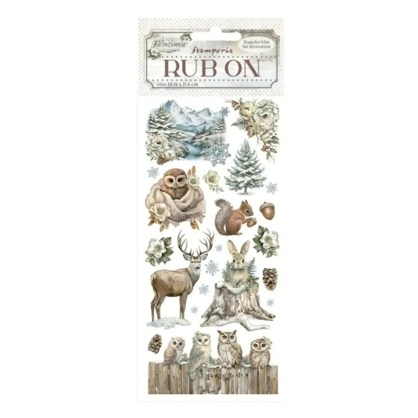Rub-on Stamperia — The Owl’s House — Wildlife 1