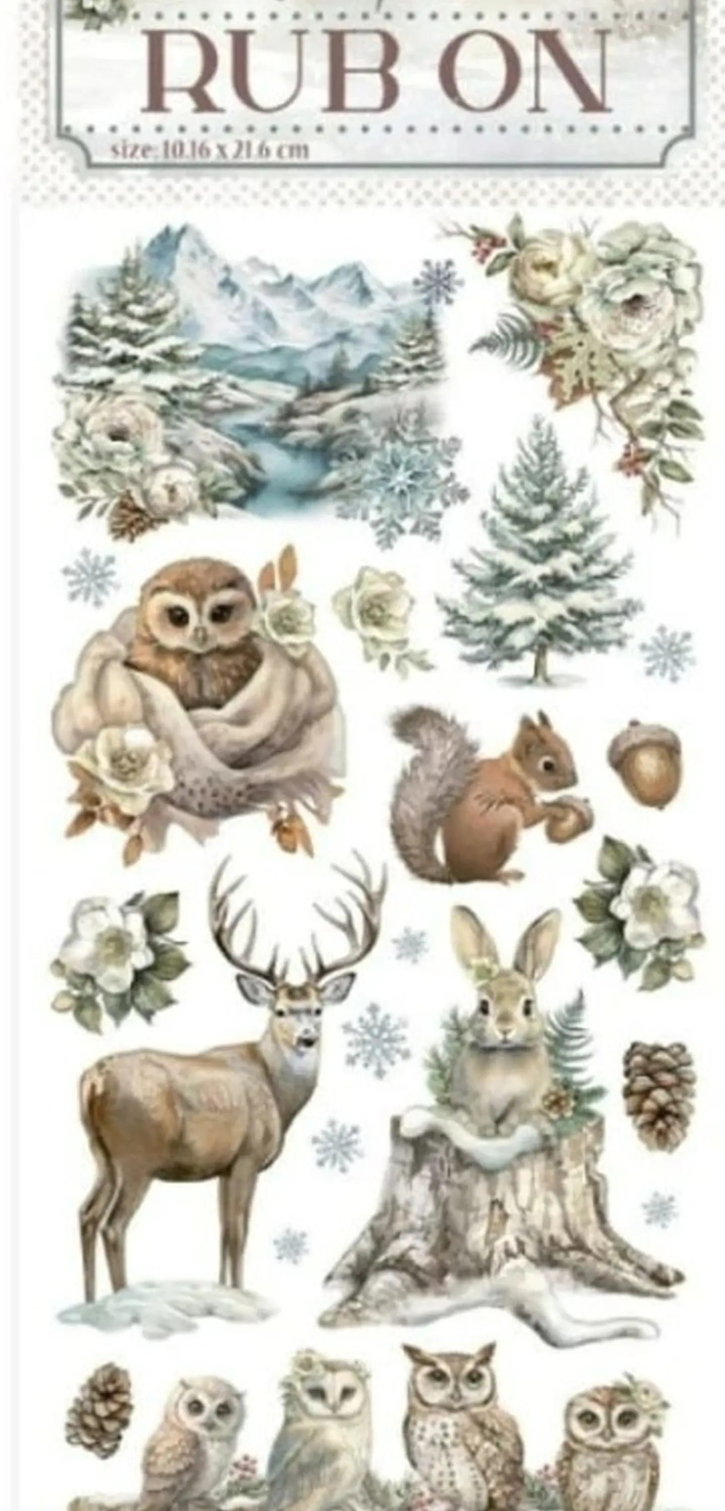 Rub-on Stamperia — The Owl’s House — Wildlife 2