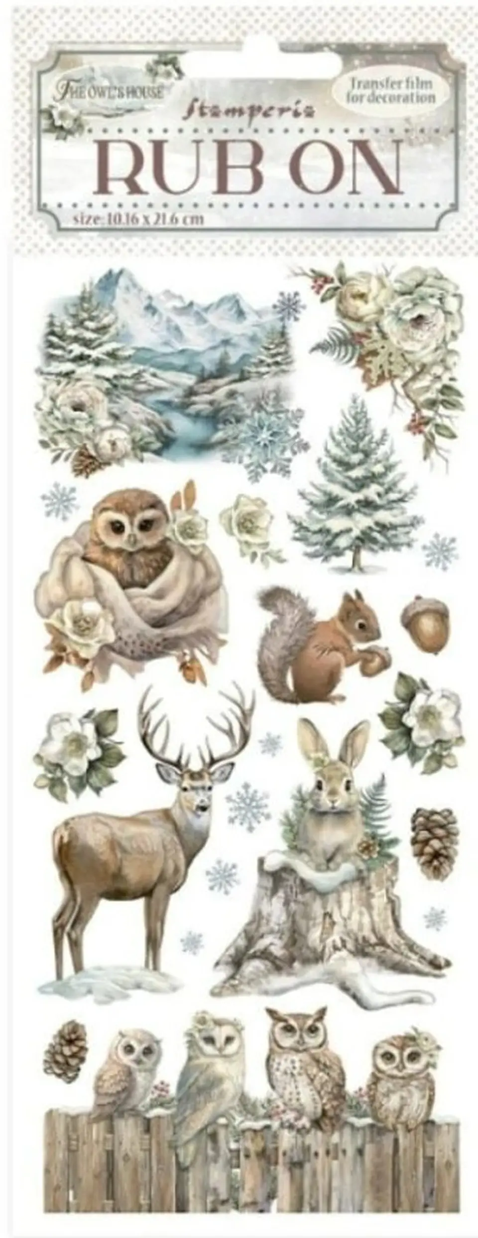 Rub-on Stamperia — The Owl’s House — Wildlife 2