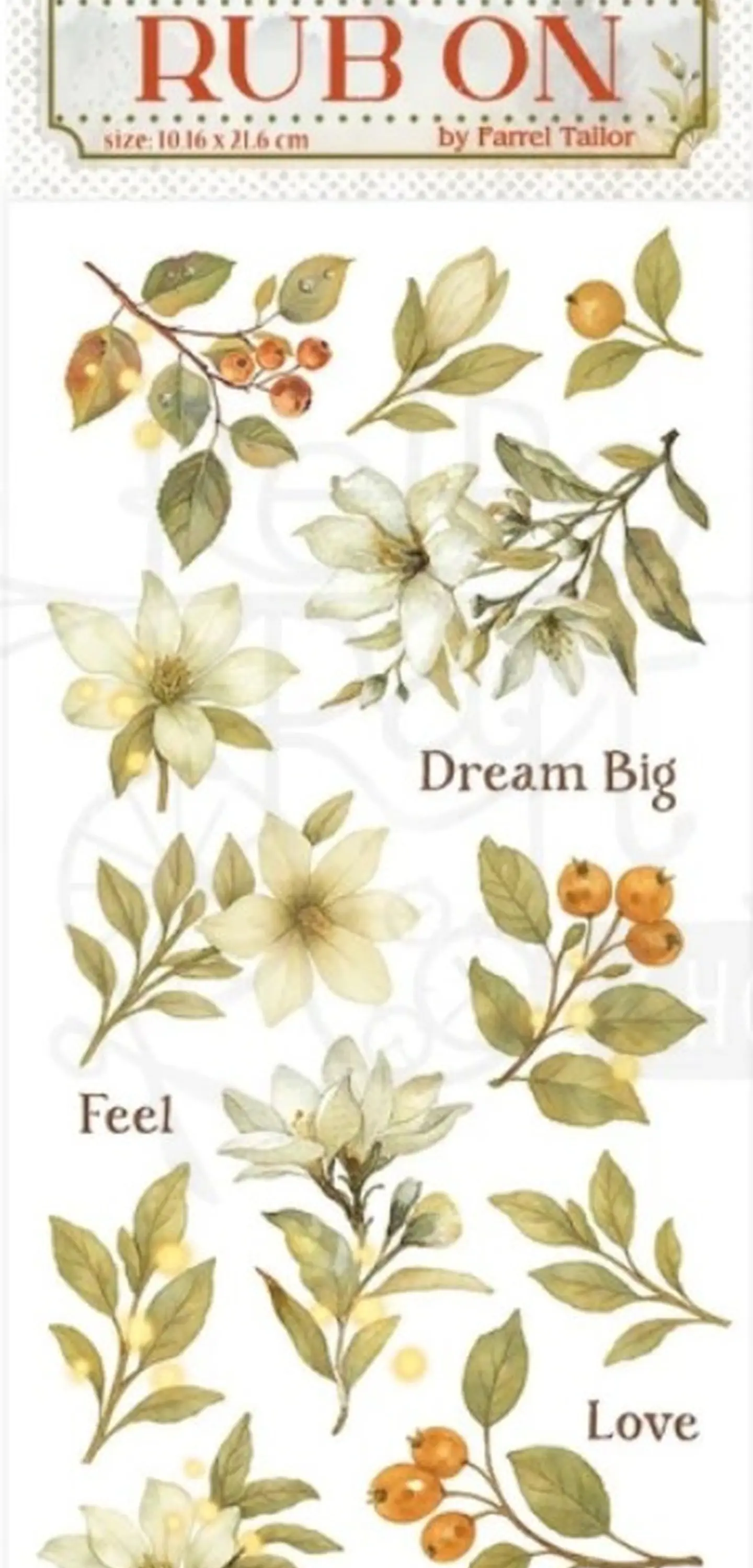 Rub-on Stamperia — Whispering Woods — Magnolia 2