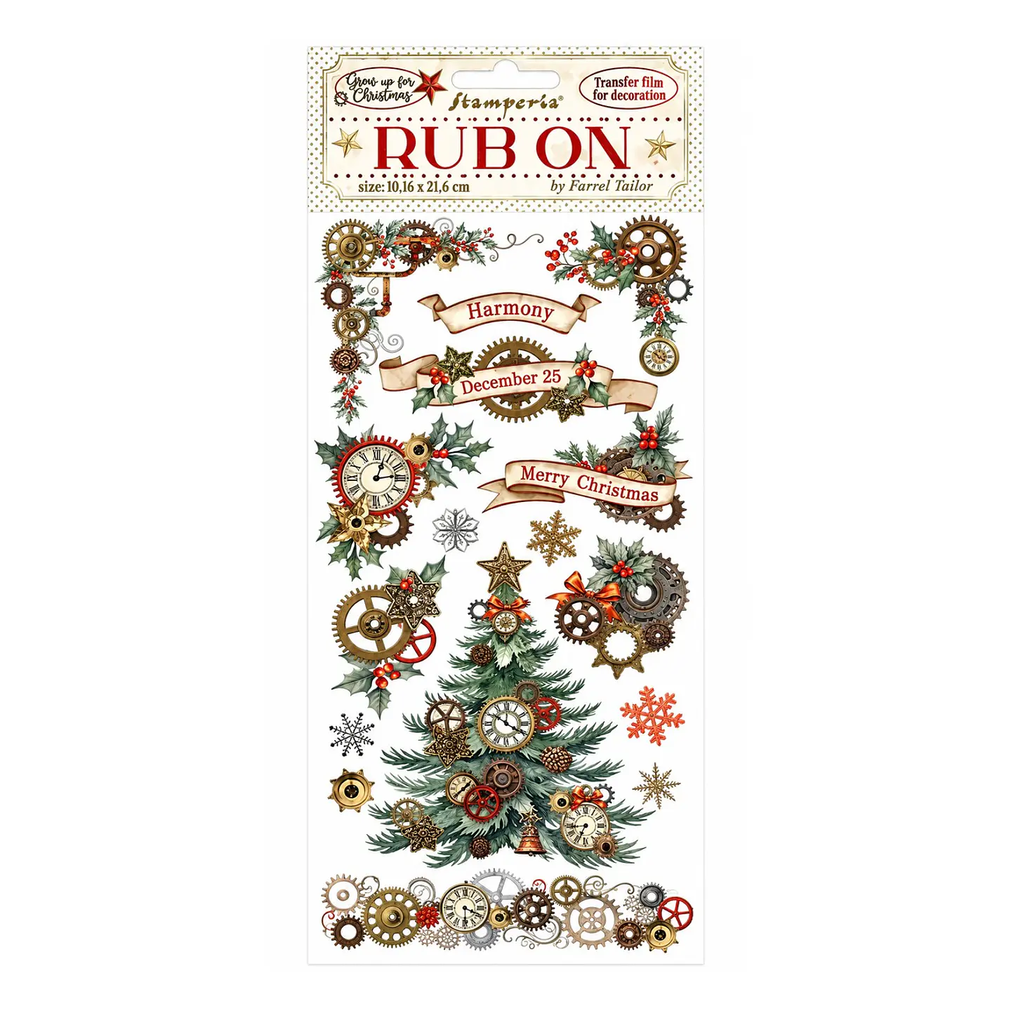 Rub-on Stamperia — Gear up for Christmas — DFLRB101 1