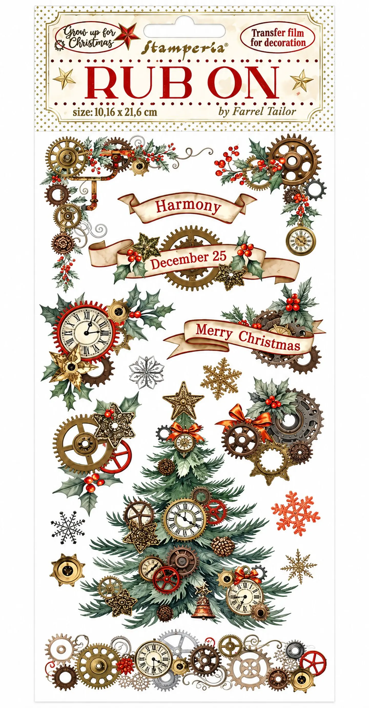 Rub-on Stamperia — Gear up for Christmas — DFLRB101 2