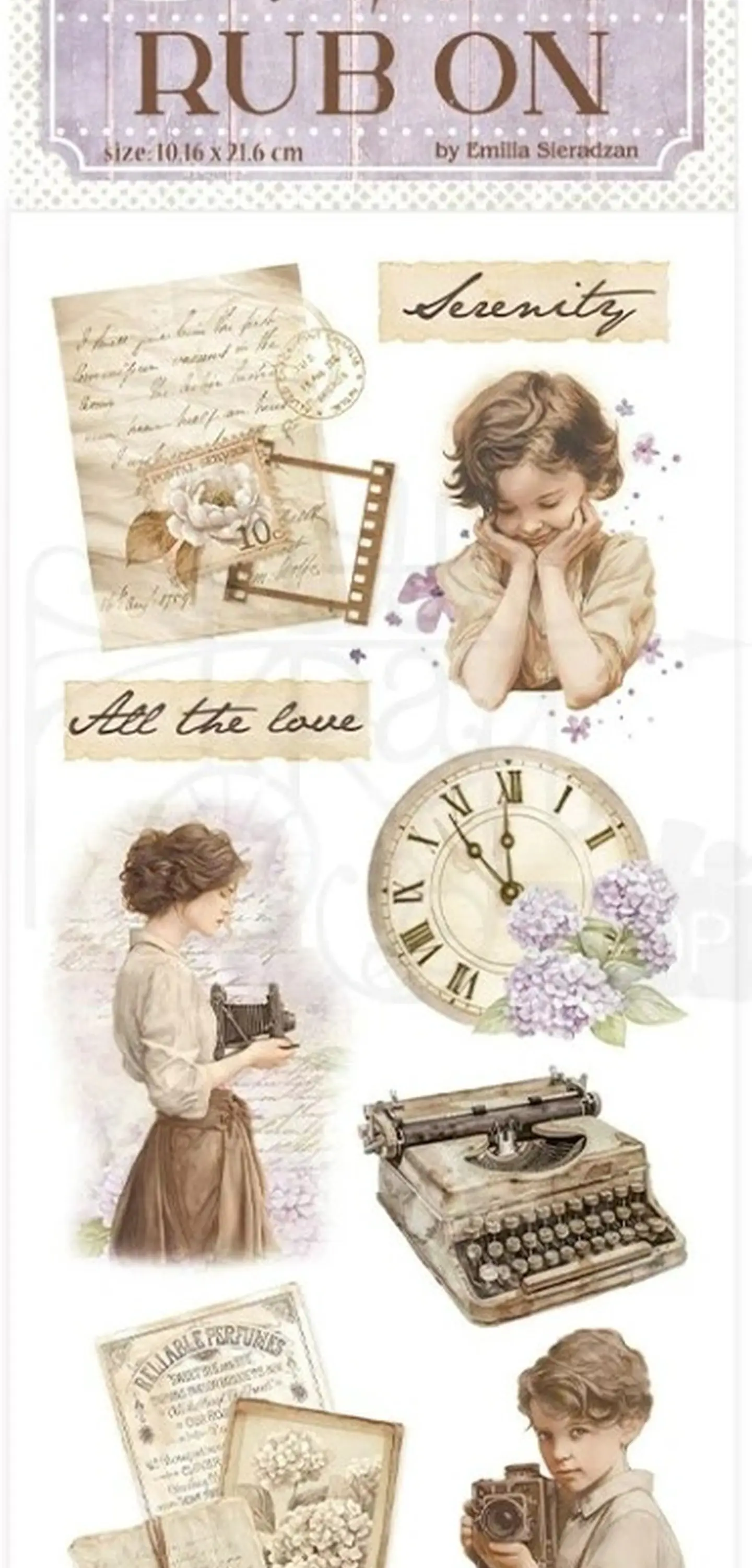 Rub-on Stamperia — Quiet Days — Vintage Treasures 2
