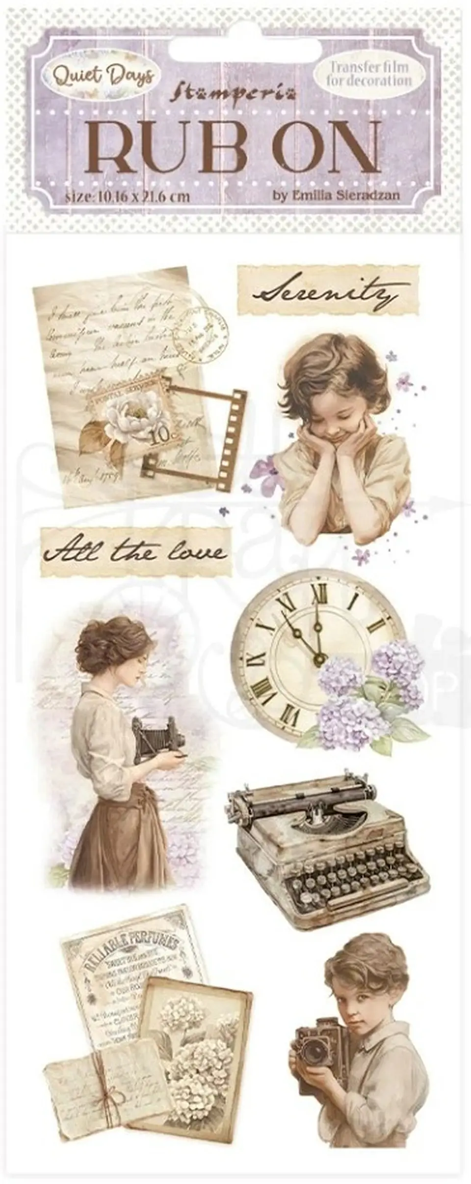 Rub-on Stamperia — Quiet Days — Vintage Treasures 2