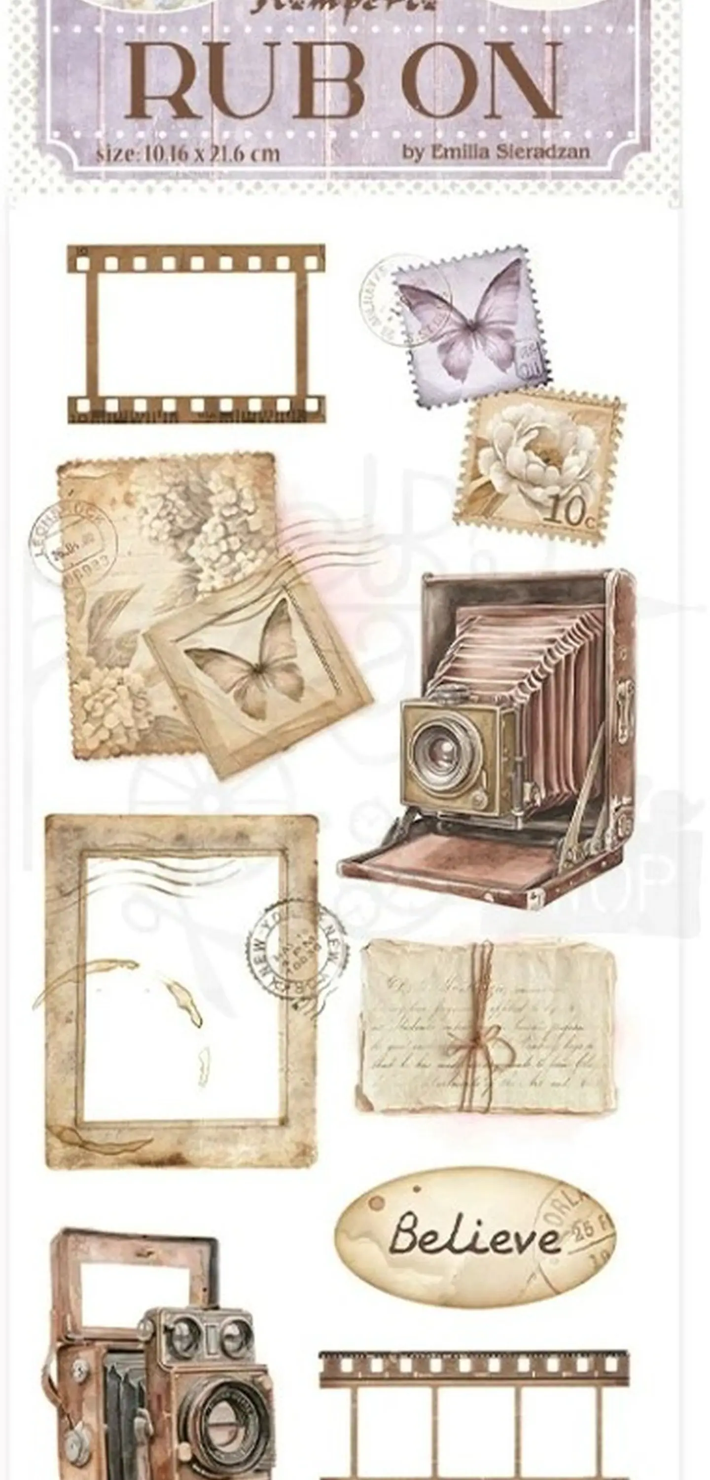 Rub-on Stamperia — Quiet Days — Vintage Photography 2