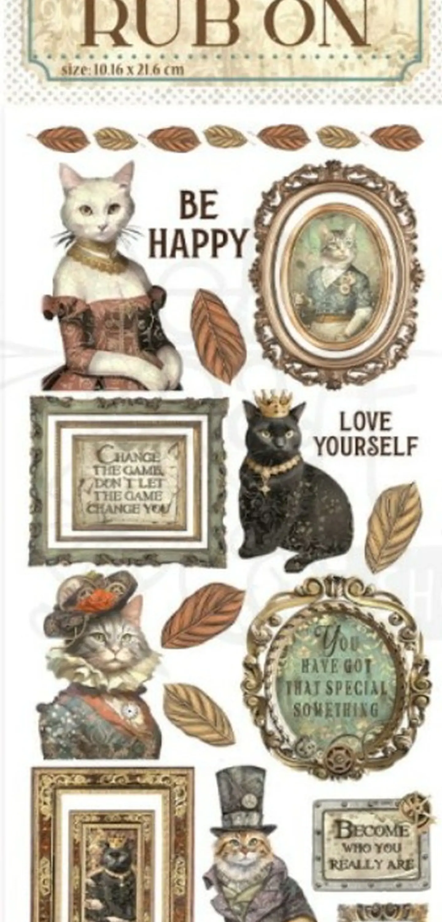 Rub-on Stamperia — Alterego — Be Happy Lady Cat 2