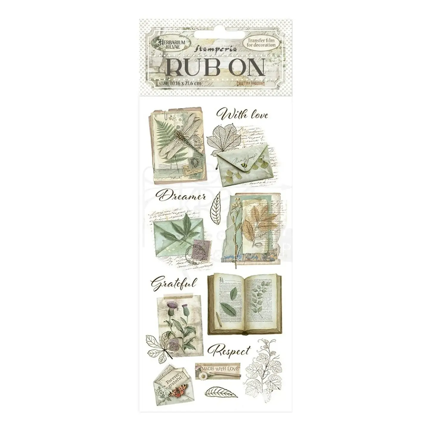 Rub-on Stamperia — Herbarium Silvae — Botanical Books 1