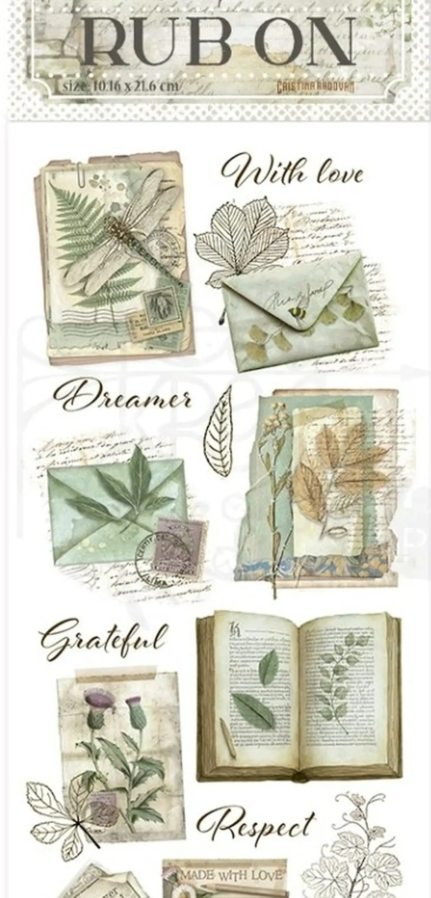 Rub-on Stamperia — Herbarium Silvae — Botanical Books 2