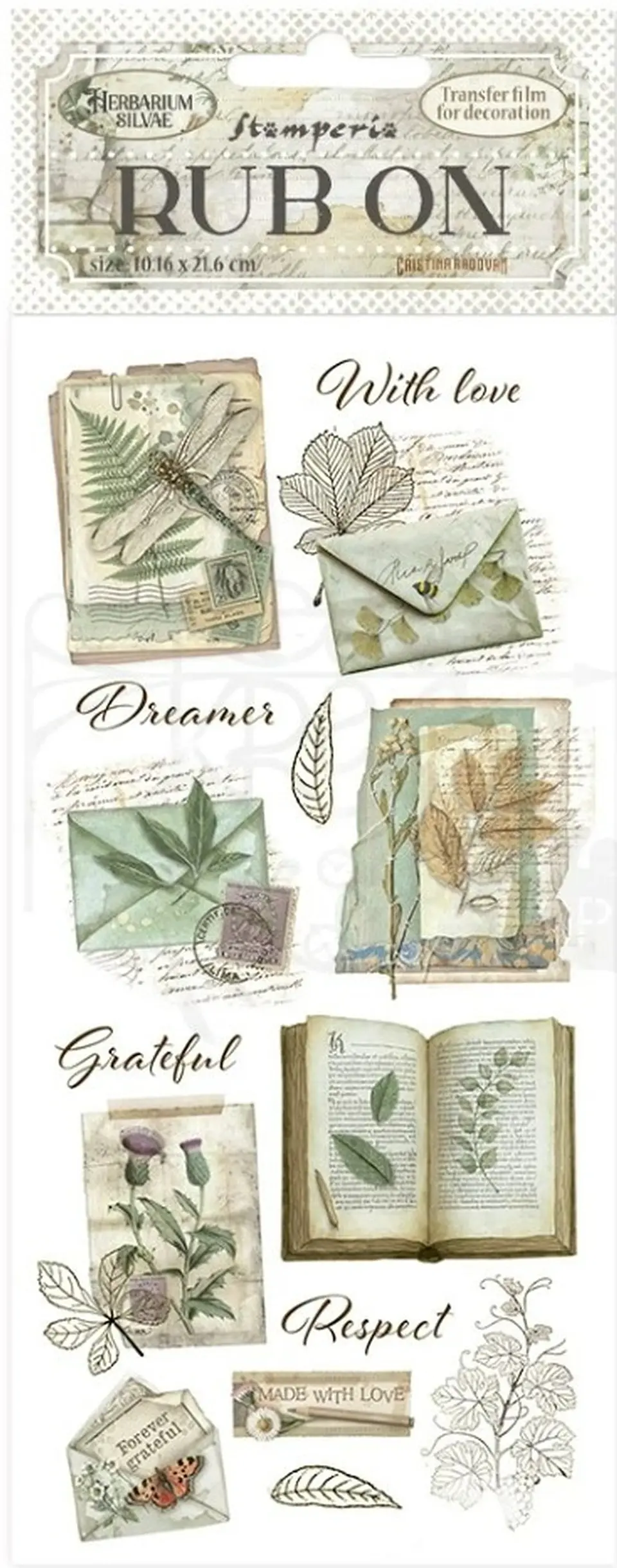 Rub-on Stamperia — Herbarium Silvae — Botanical Books 2