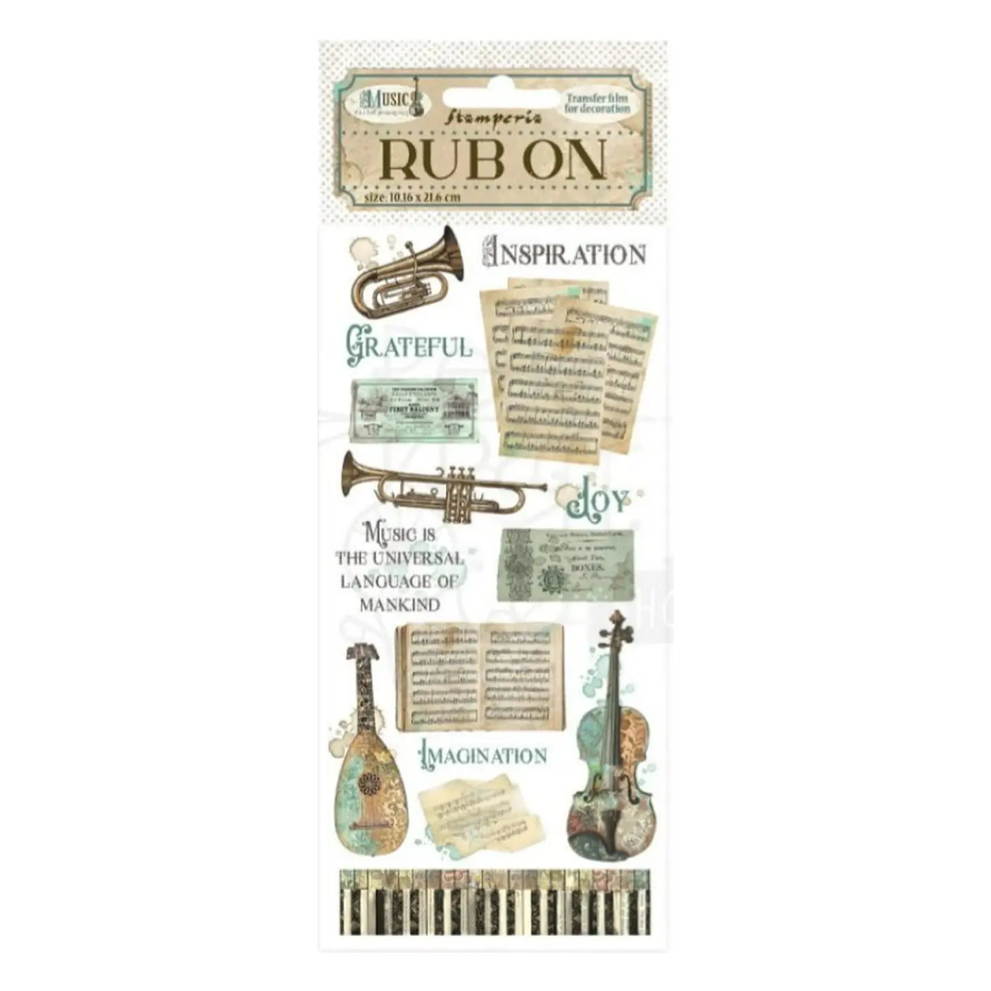 Rub-on Stamperia — Music — Instruments 1