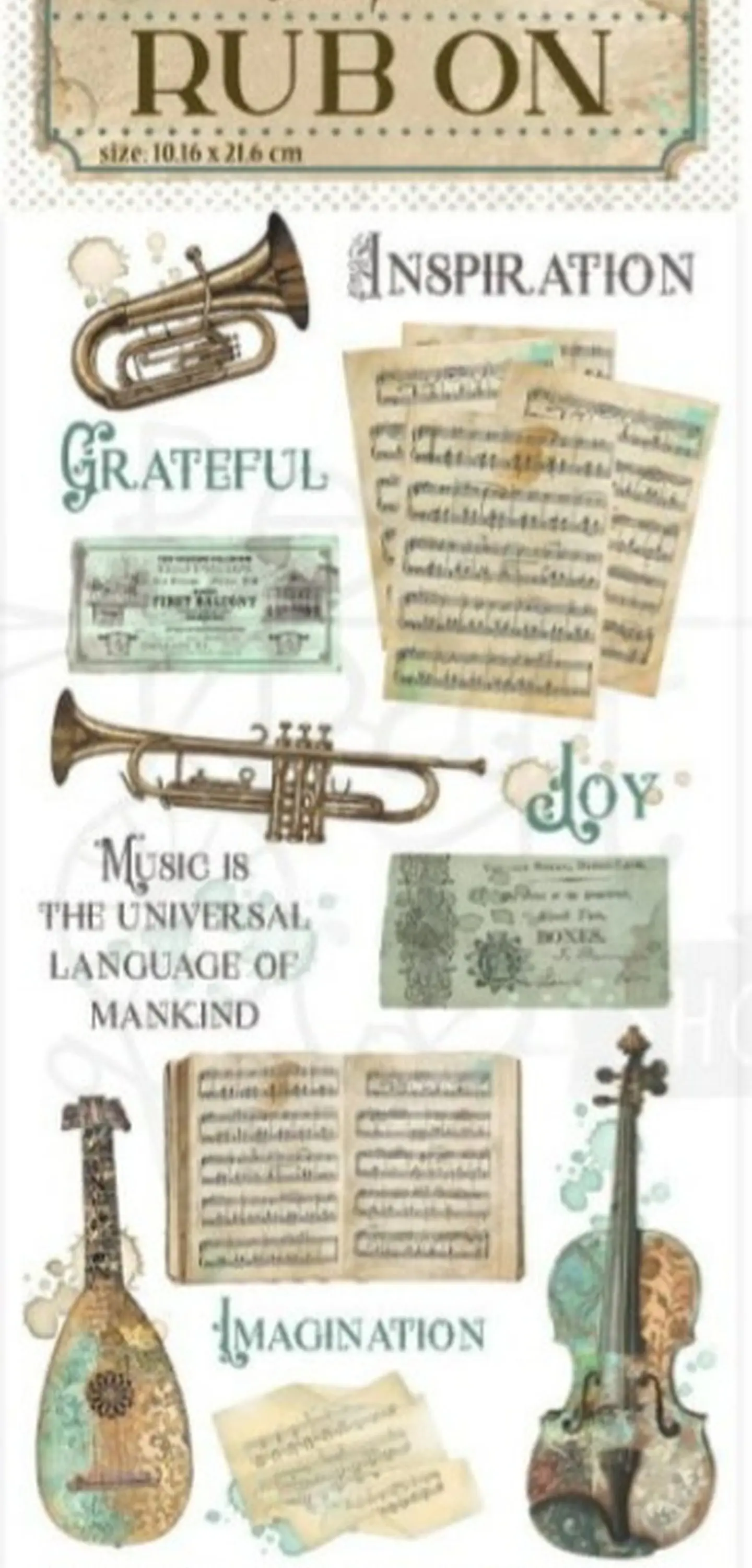 Rub-on Stamperia — Music — Instruments 2