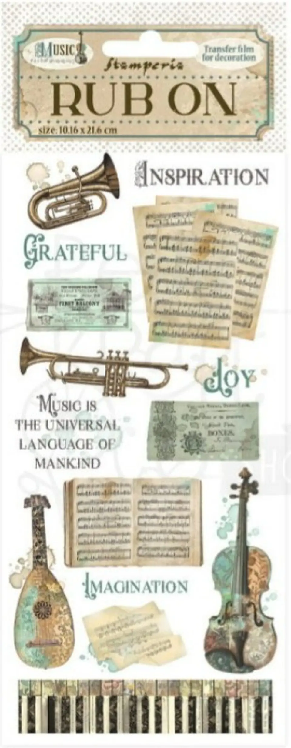 Rub-on Stamperia — Music — Instruments 2