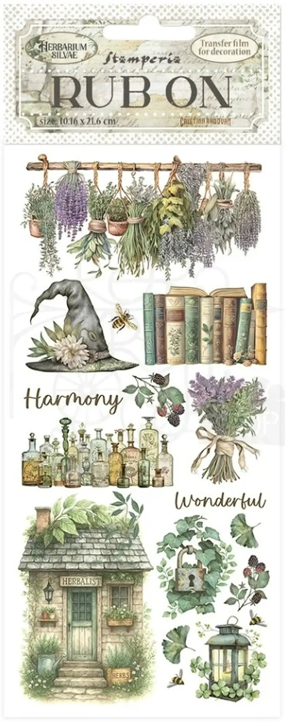 Rub-on Stamperia — Herbarium Silvae — Lavender 2