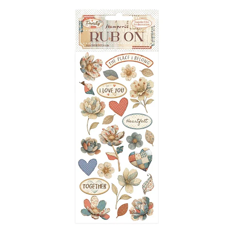 Rub-on Stamperia — Family — Patchwork Flowers