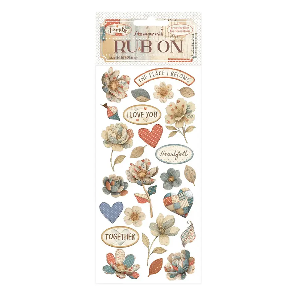 Rub-on Stamperia — Family — Patchwork Flowers 1