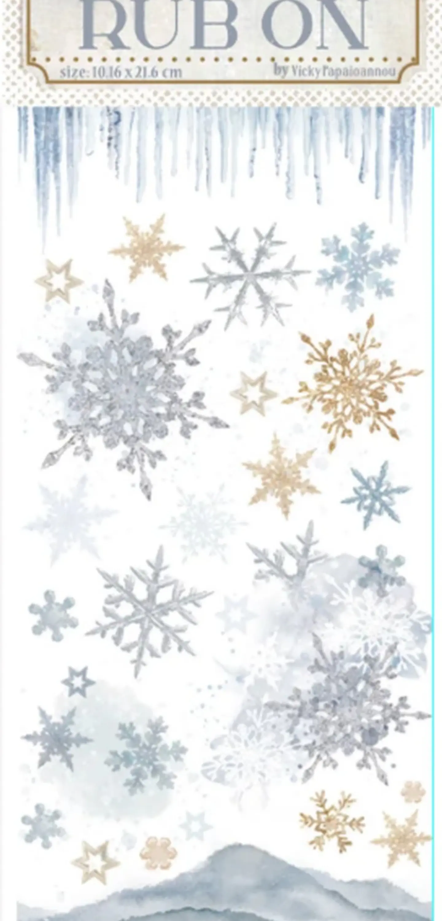Rub-on Stamperia — Create Happiness Dewdrops — Snowflakes 2