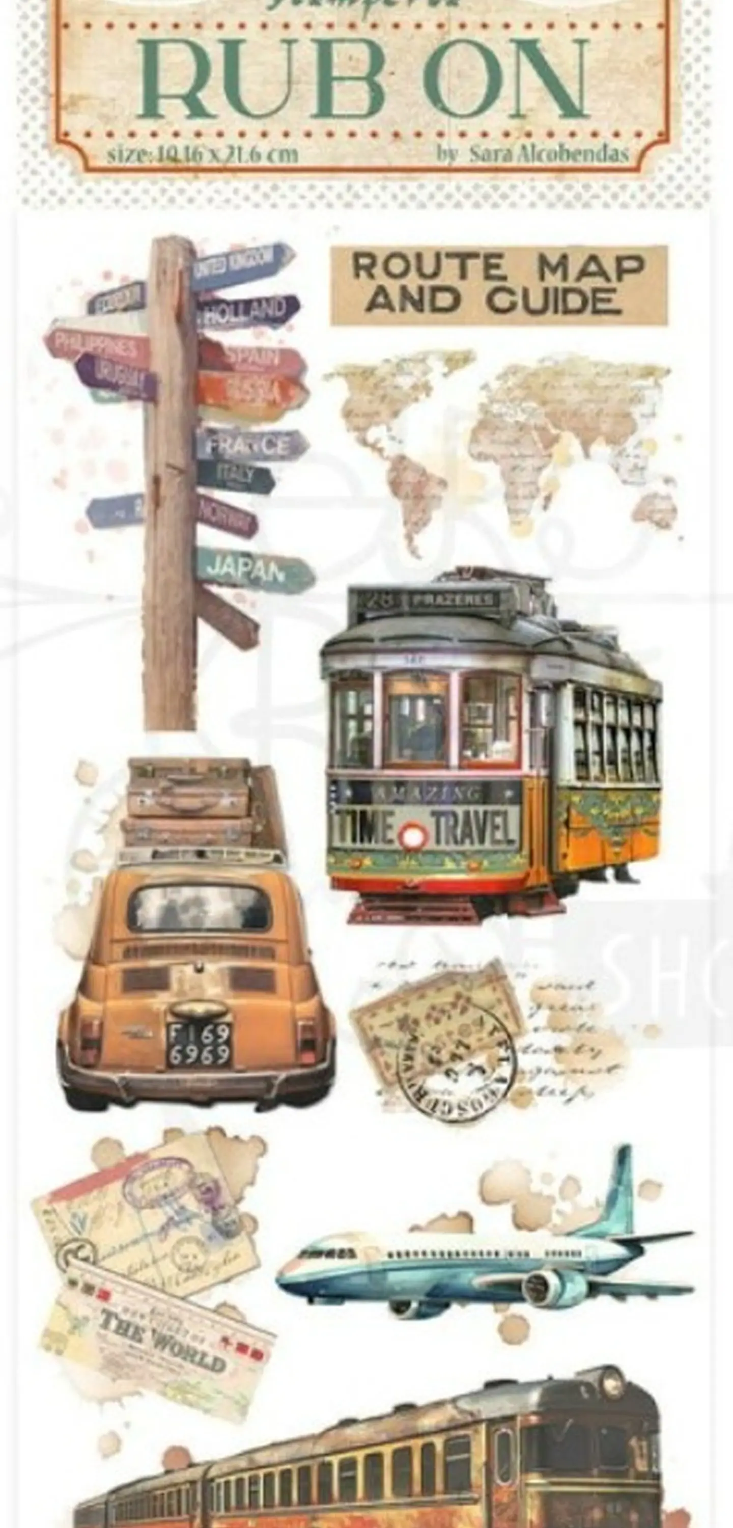 Rub-on Stamperia — Art of Travelling — DFLRB131 2
