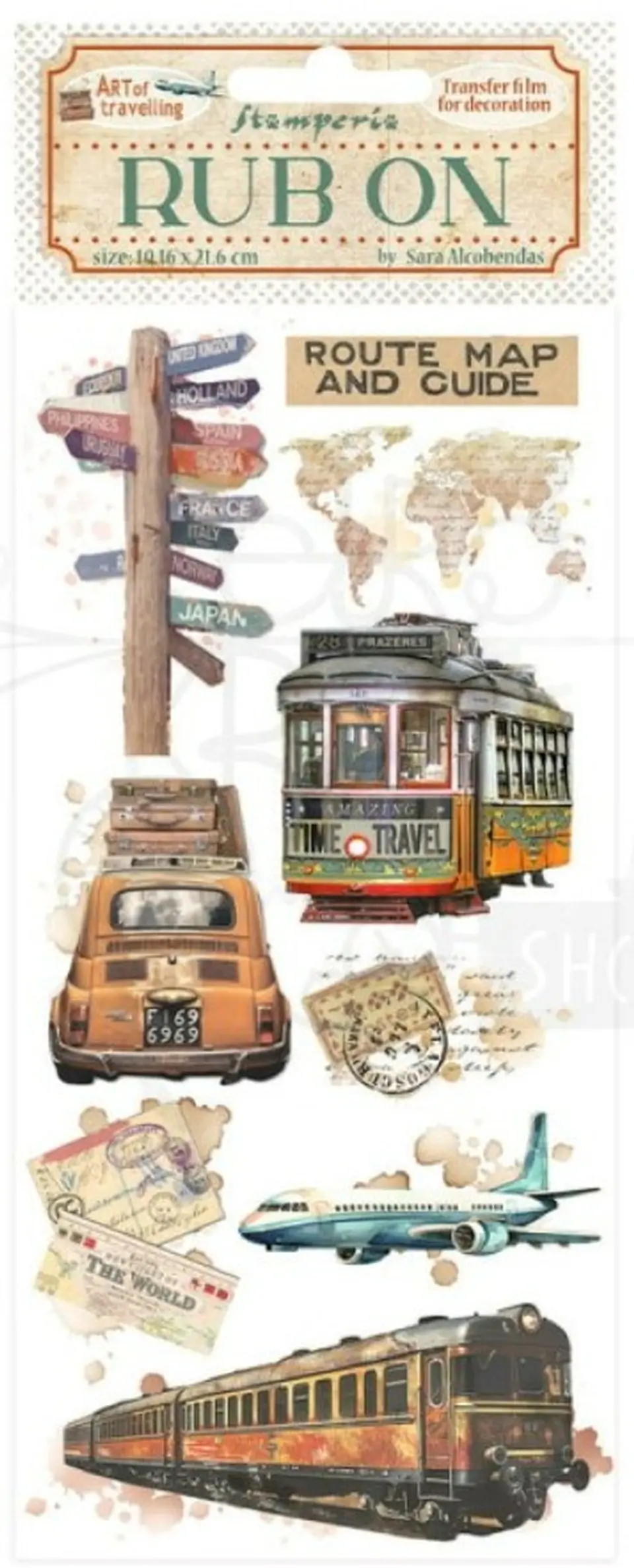 Rub-on Stamperia — Art of Travelling — DFLRB131 2