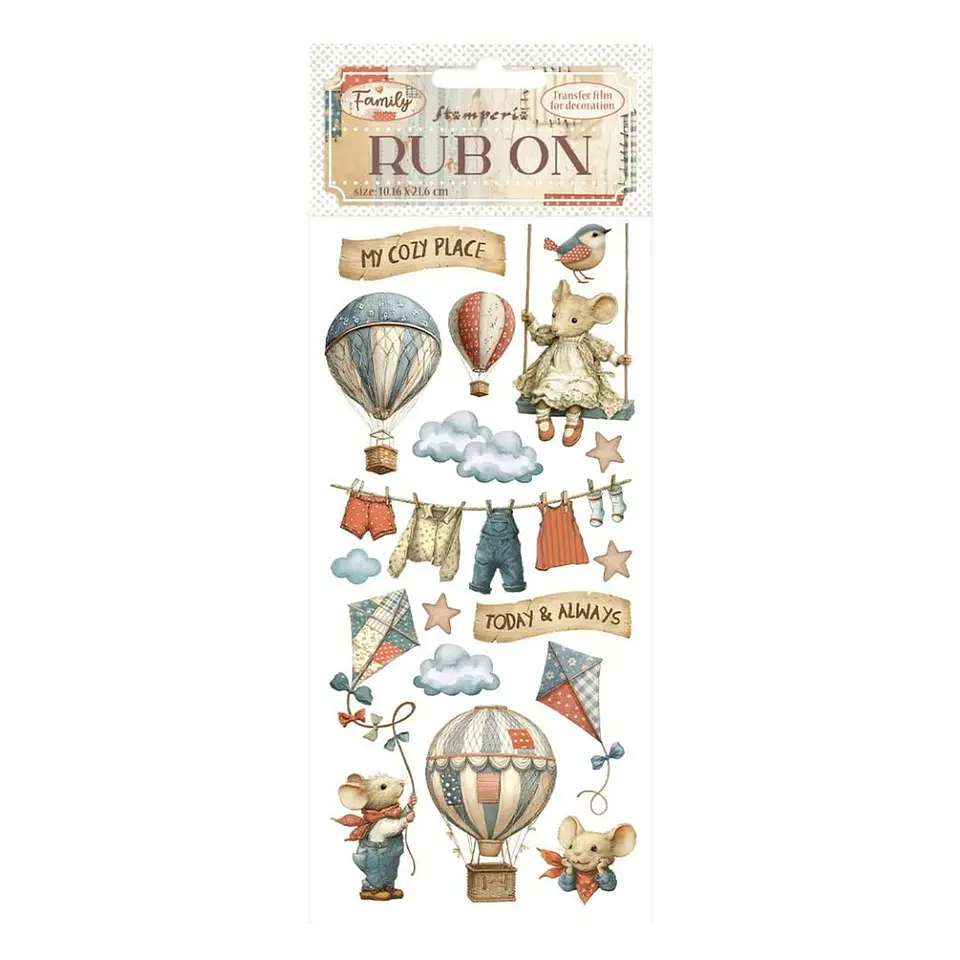 Rub-on Stamperia — Family — Air Balloons 1