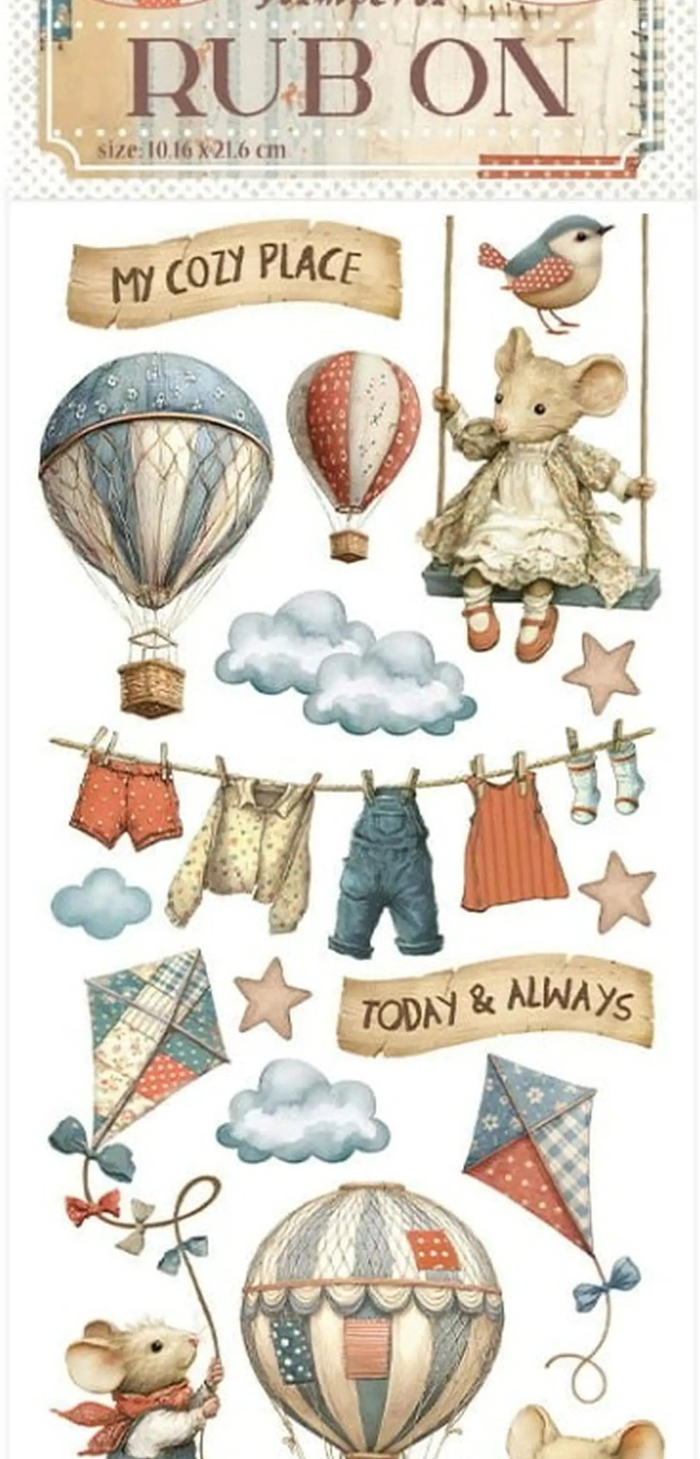 Rub-on Stamperia — Family — Air Balloons 2