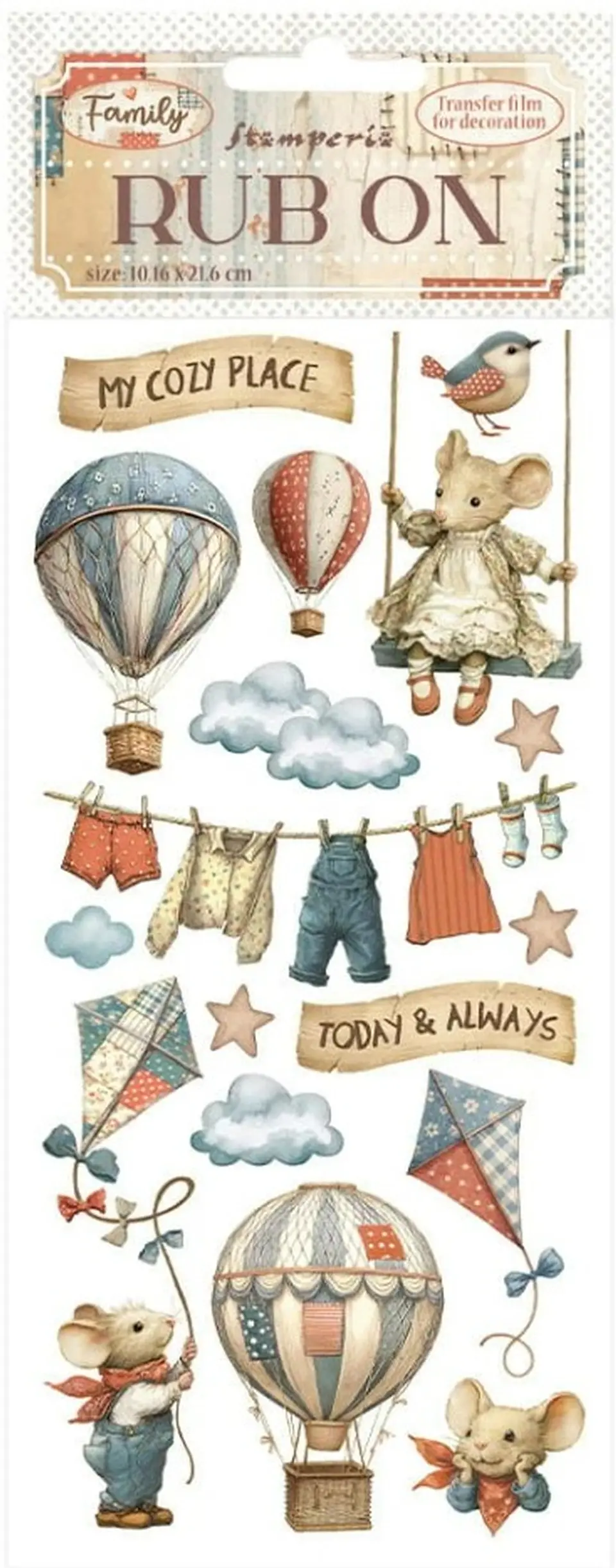 Rub-on Stamperia — Family — Air Balloons 2