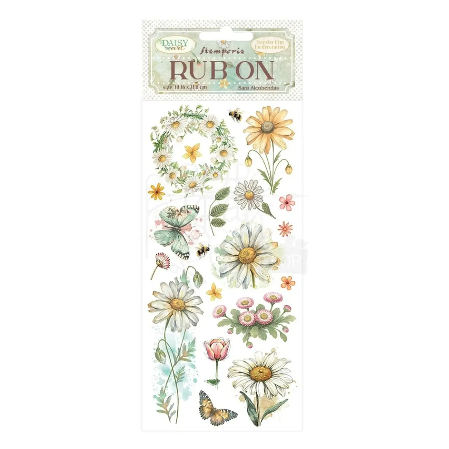 Rub-on Stamperia — Daisy Art — Daisy & Butterfly 1