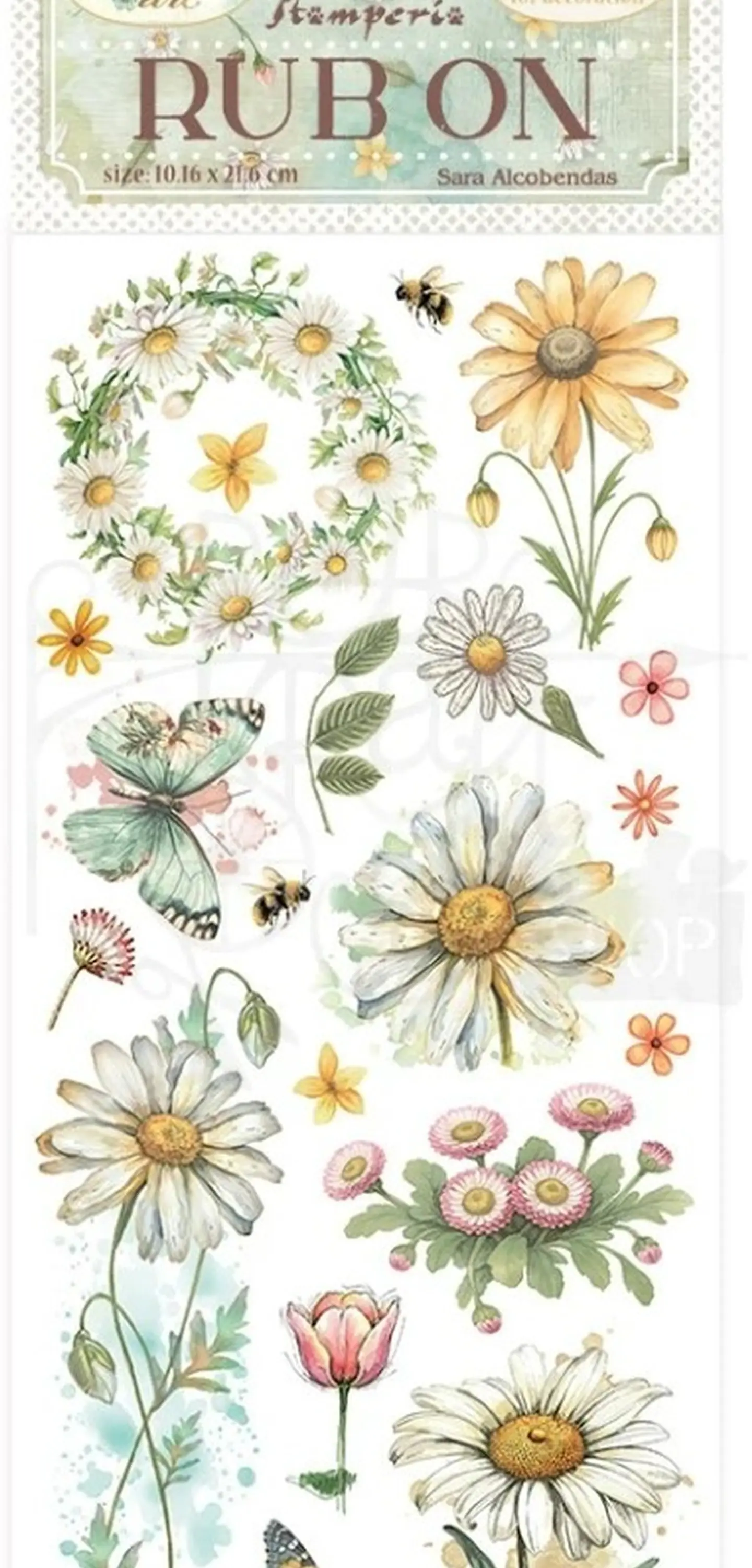 Rub-on Stamperia — Daisy Art — Daisy & Butterfly 2