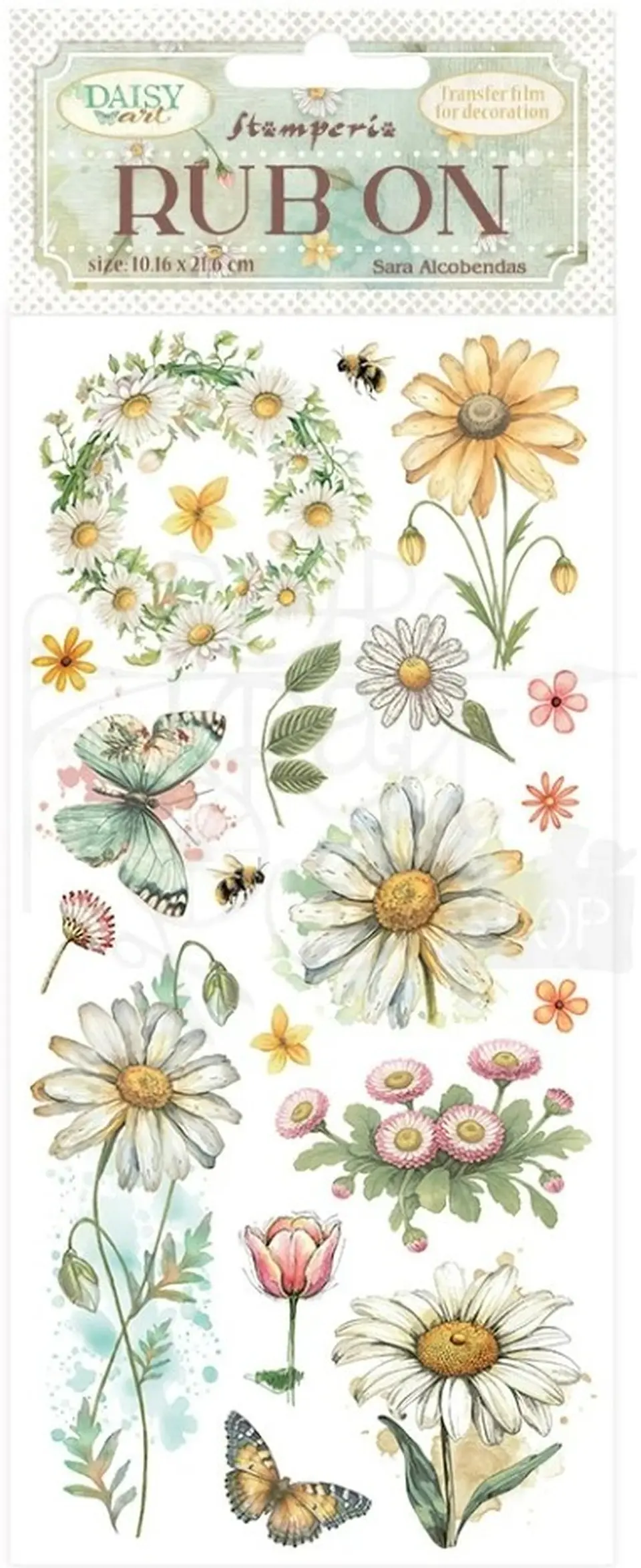 Rub-on Stamperia — Daisy Art — Daisy & Butterfly 2