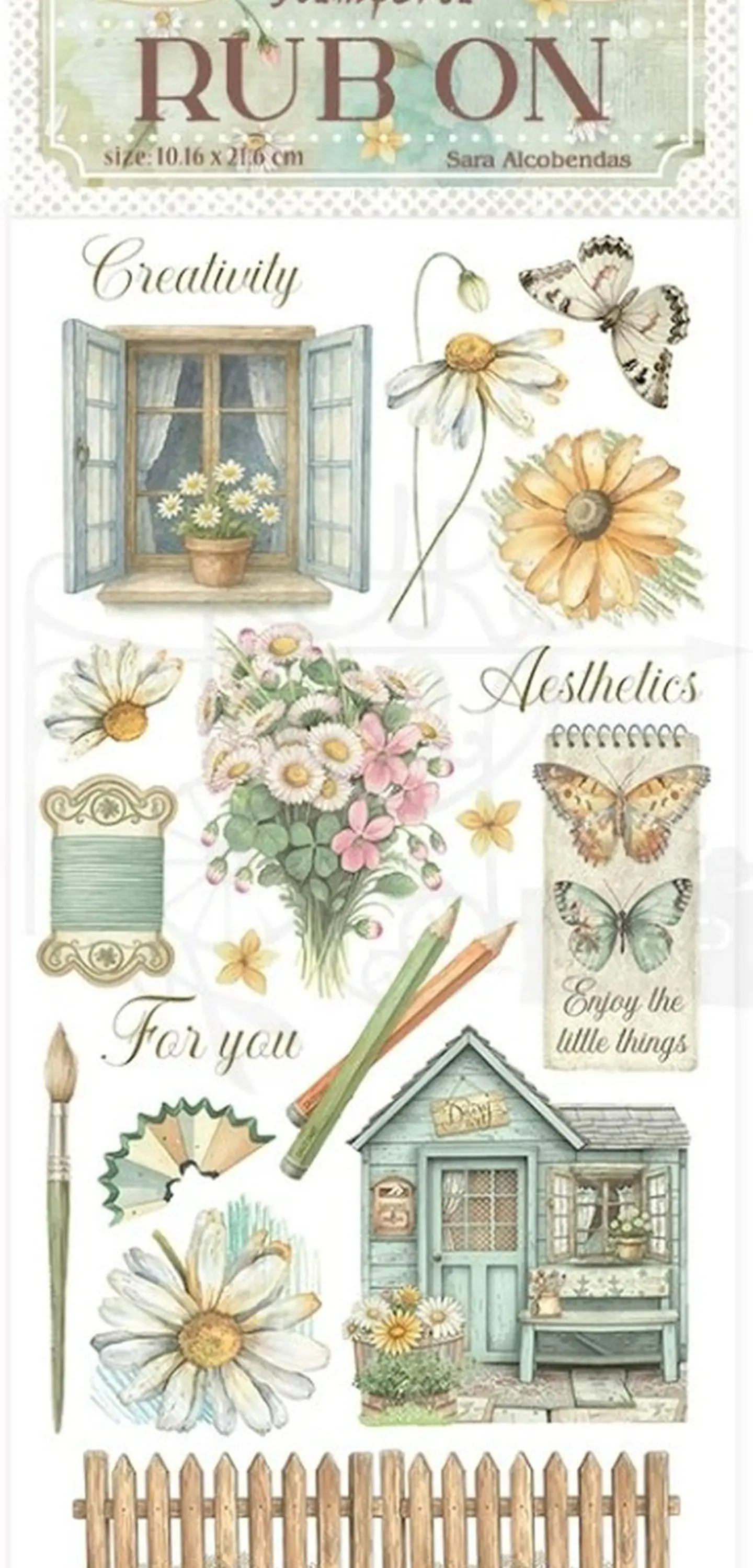 Rub-on Stamperia — Daisy Art — Cottage 2