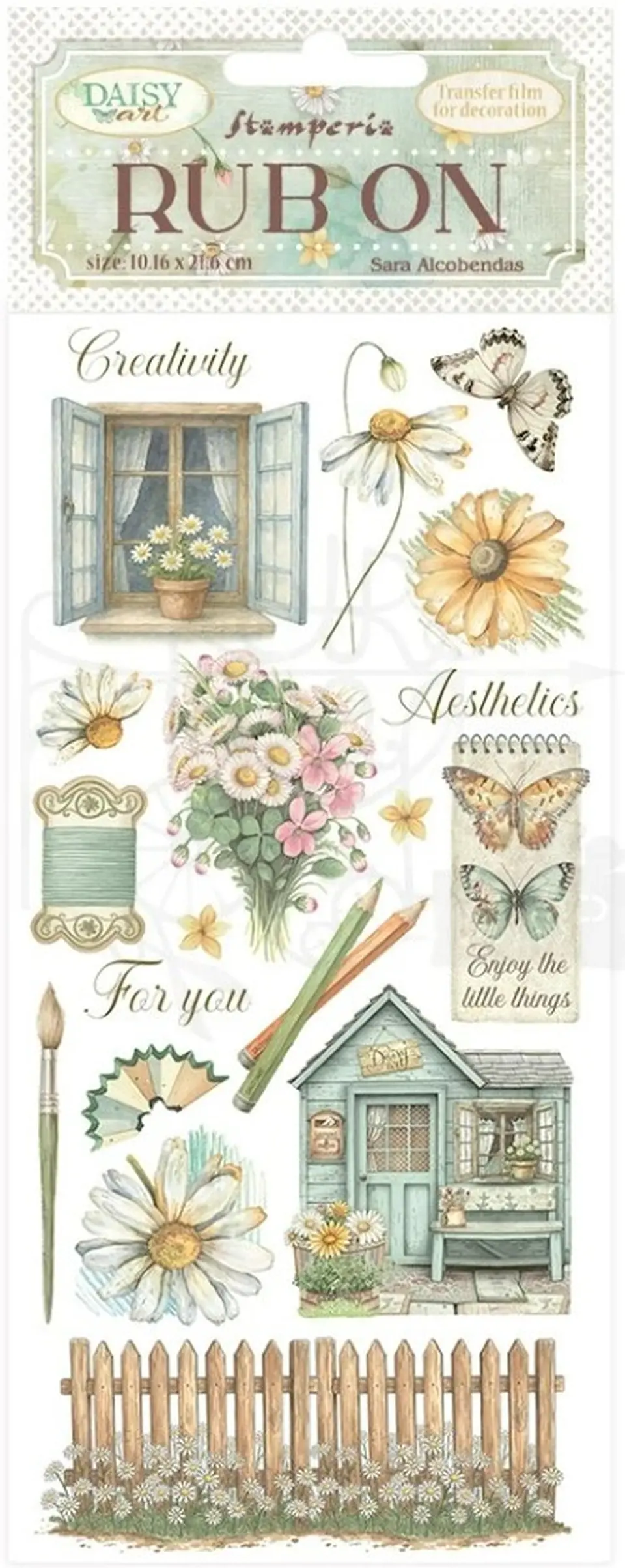 Rub-on Stamperia — Daisy Art — Cottage 2