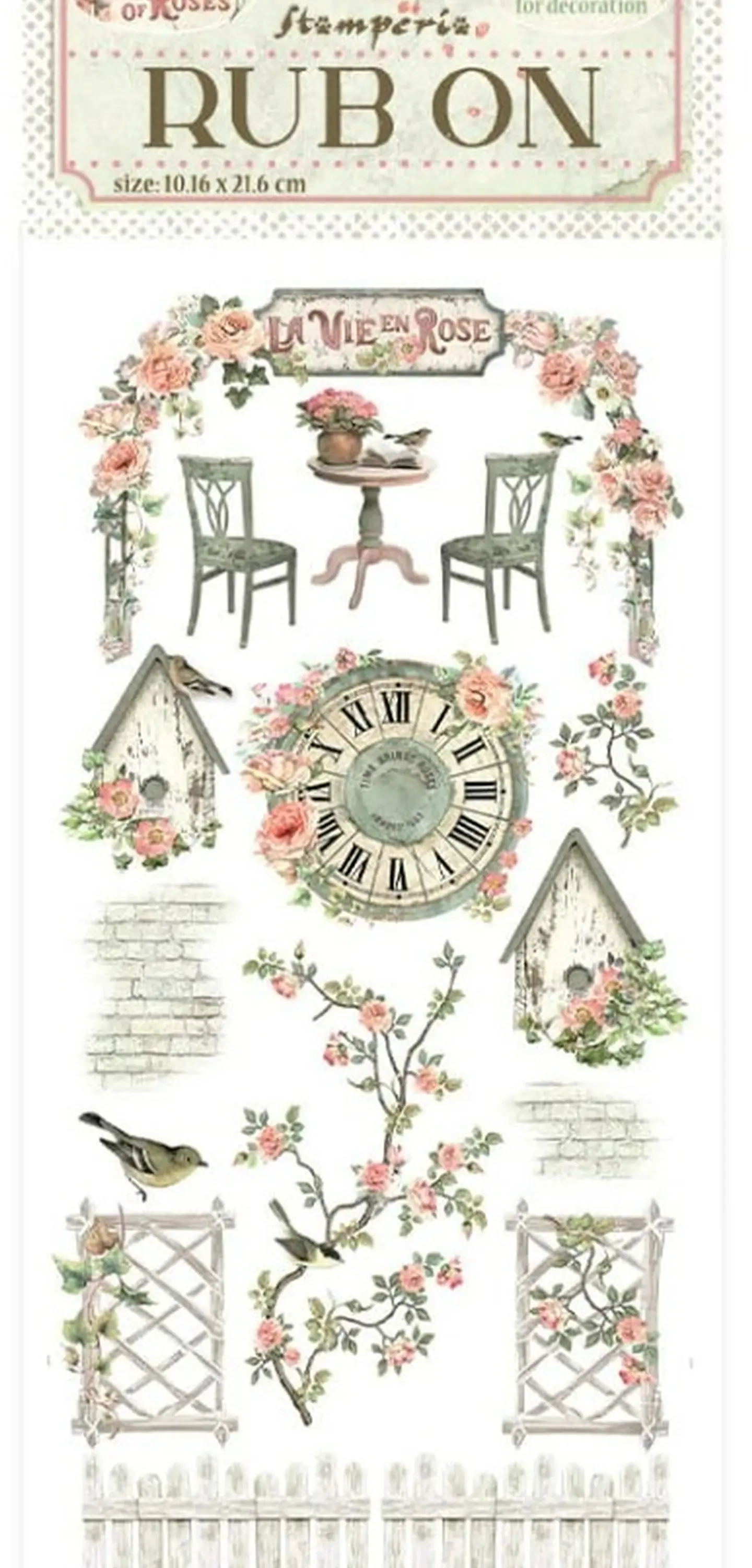Rub-on Stamperia — House of Roses — Elements 2