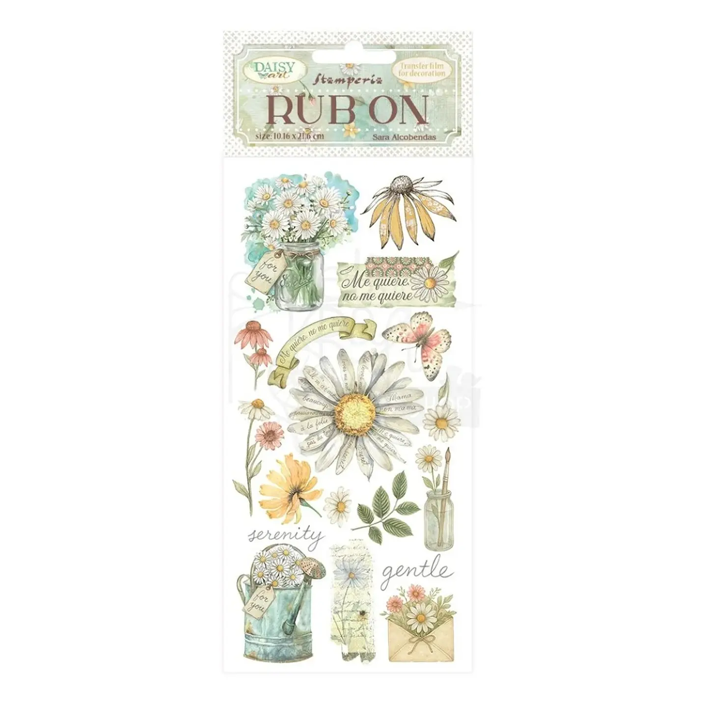 Rub-on Stamperia — Daisy Art — Me Quiere, No Me Quiere 1