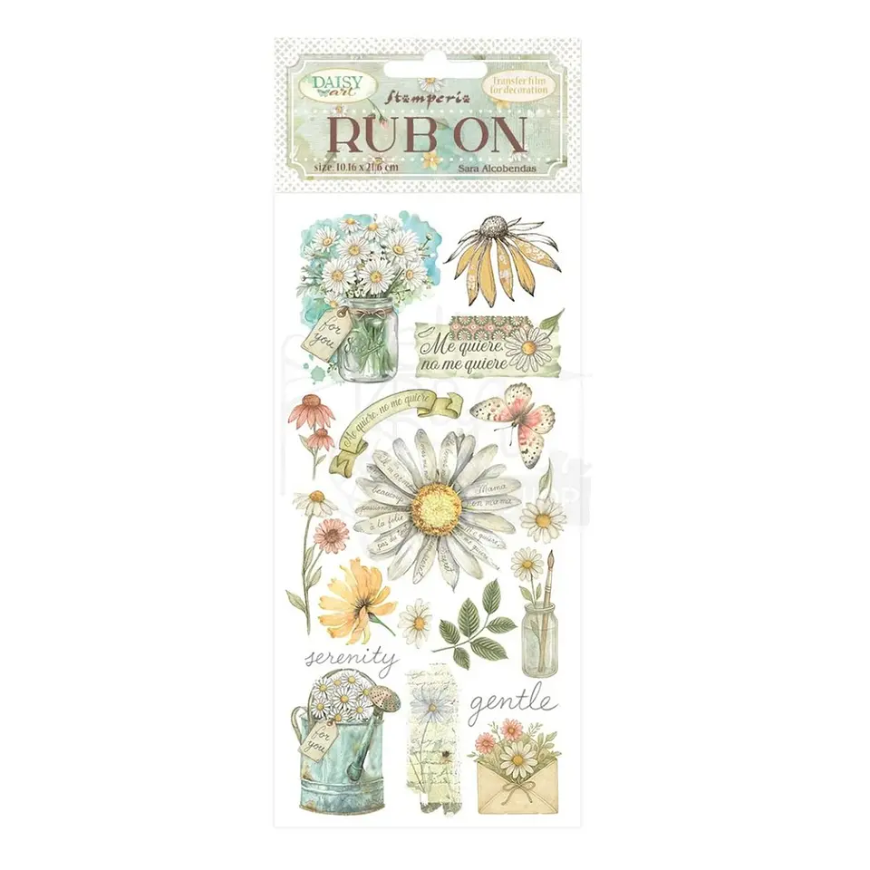 Rub-on Stamperia — Daisy Art — Me Quiere, No Me Quiere 1