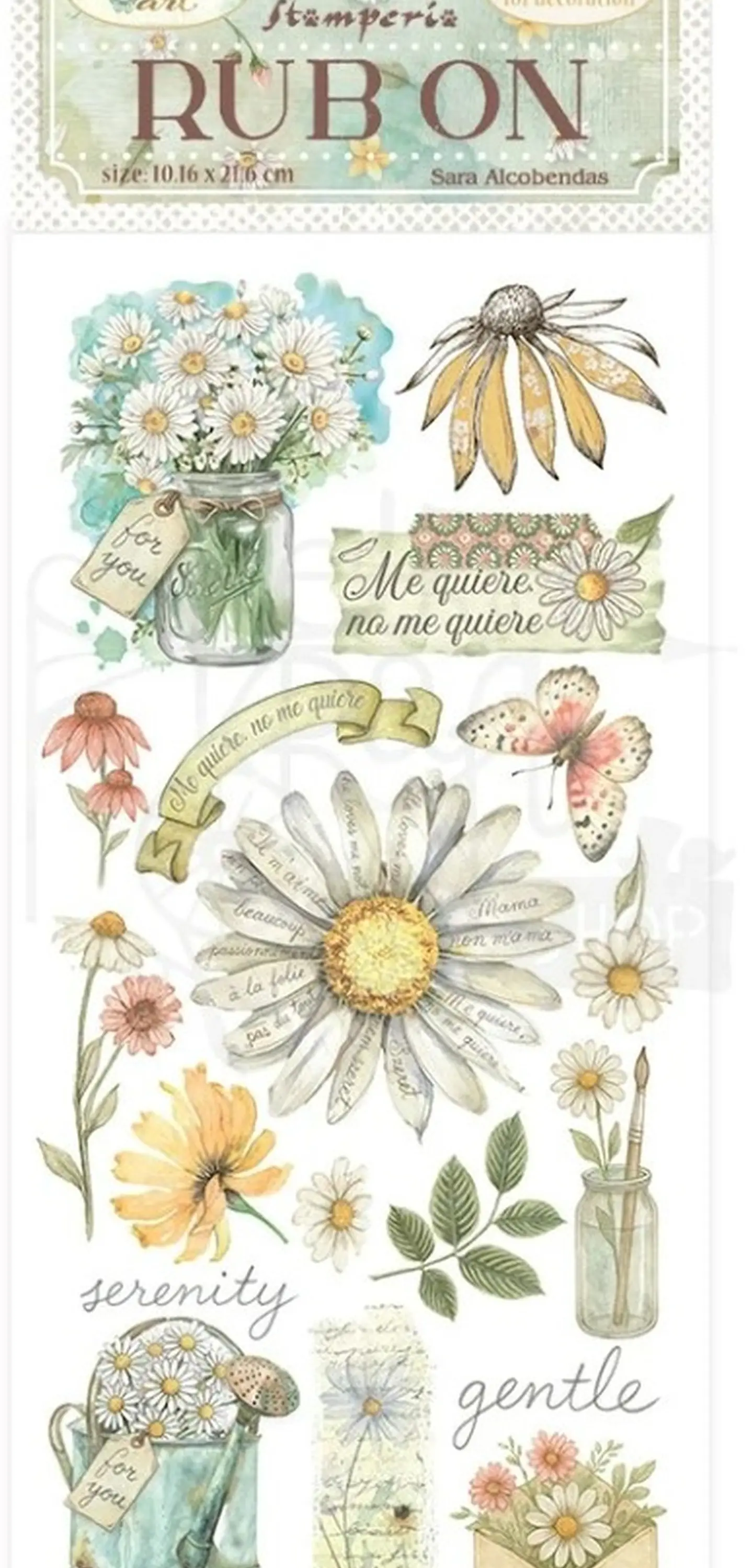 Rub-on Stamperia — Daisy Art — Me Quiere, No Me Quiere 2
