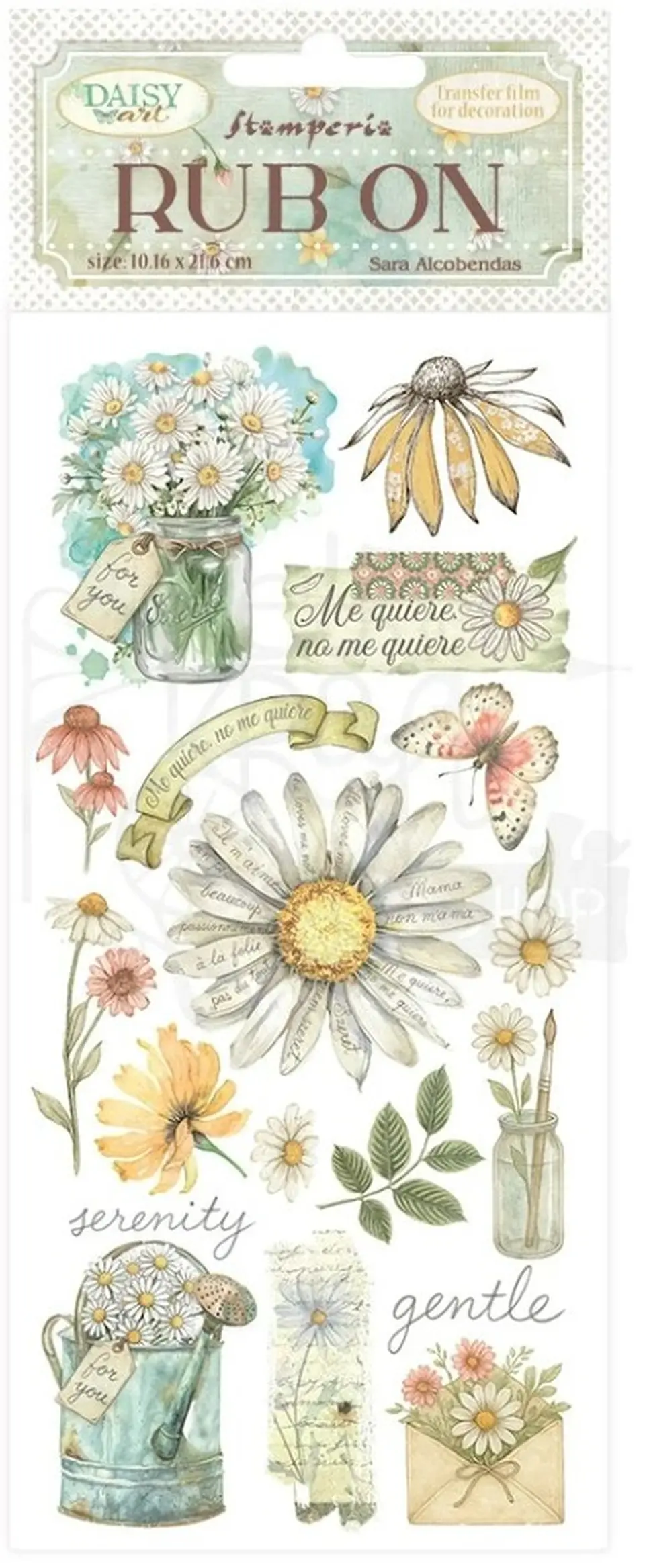 Rub-on Stamperia — Daisy Art — Me Quiere, No Me Quiere 2