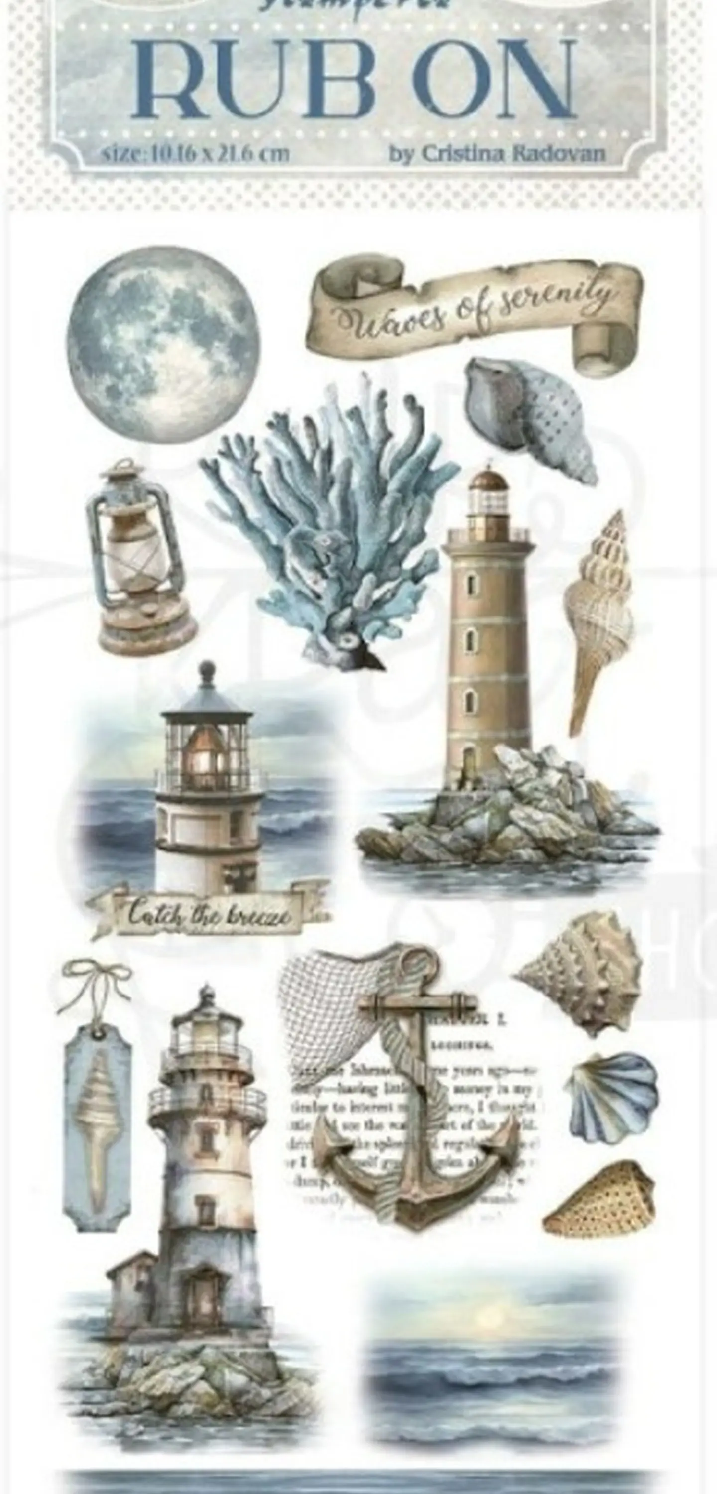Rub-on Stamperia — Silent Sea — Lighthouse 2