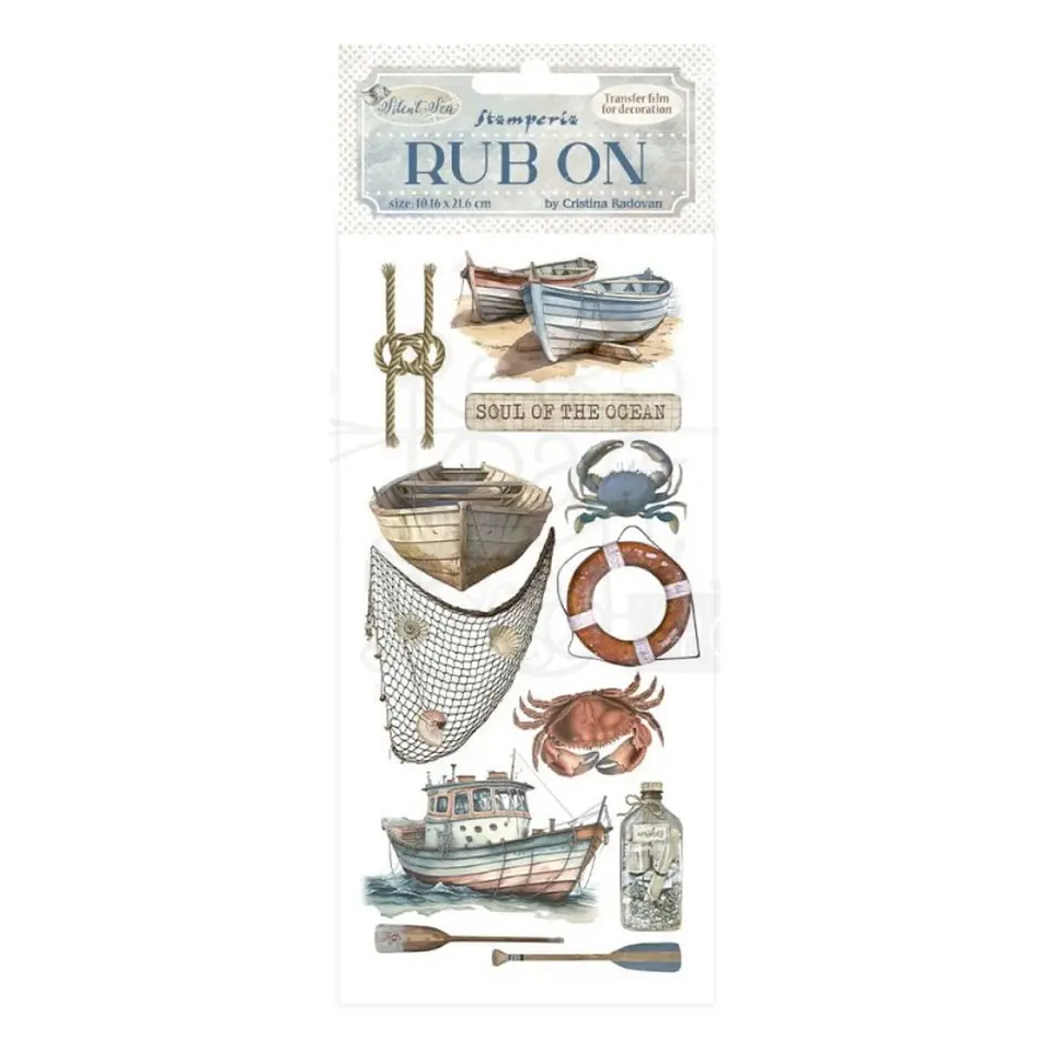 Rub-on Stamperia — Silent Sea — Boat 1