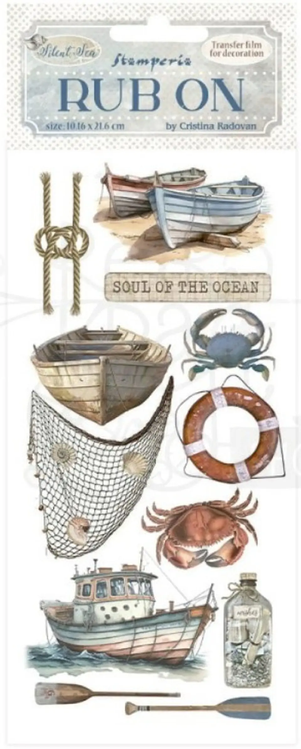 Rub-on Stamperia — Silent Sea — Boat 2