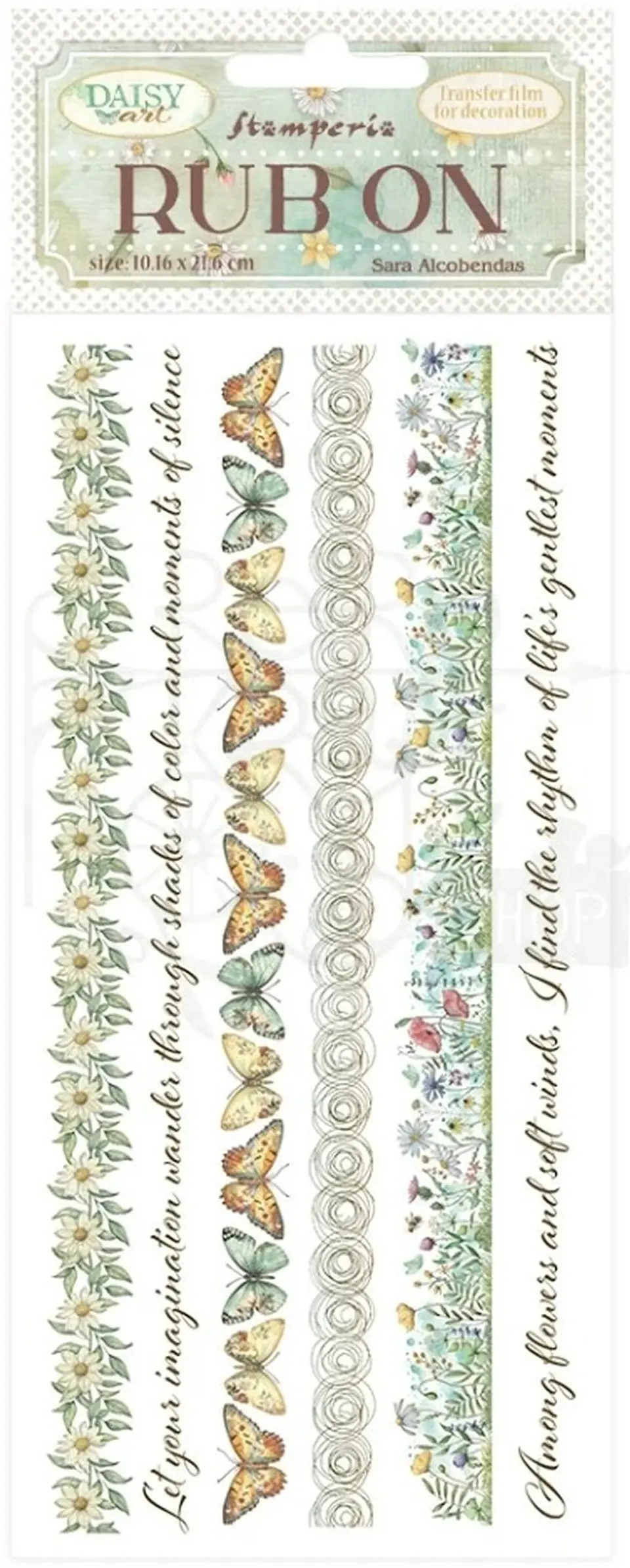Rub-on Stamperia — Daisy Art — Stripes 2