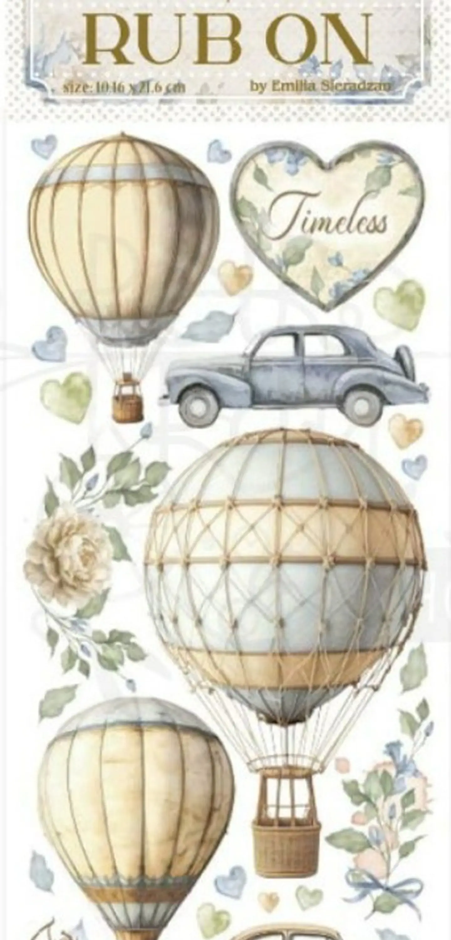 Rub-on Stamperia — Timeless — Air Balloons 2